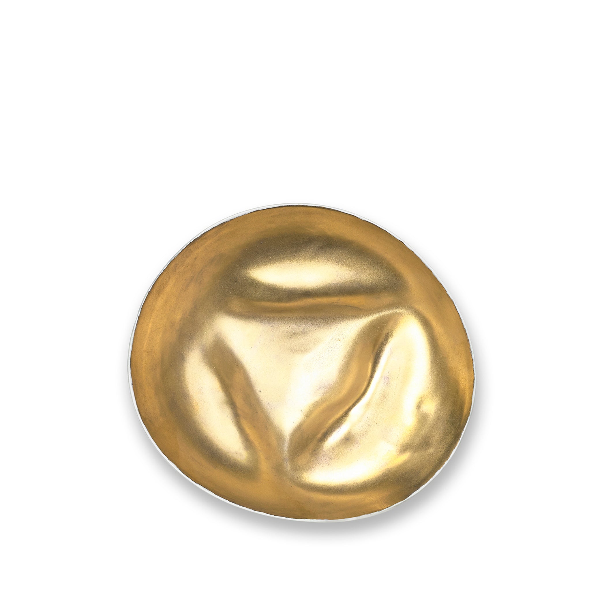 Medium Porcelain Shell Bowl in Gold, 18cm