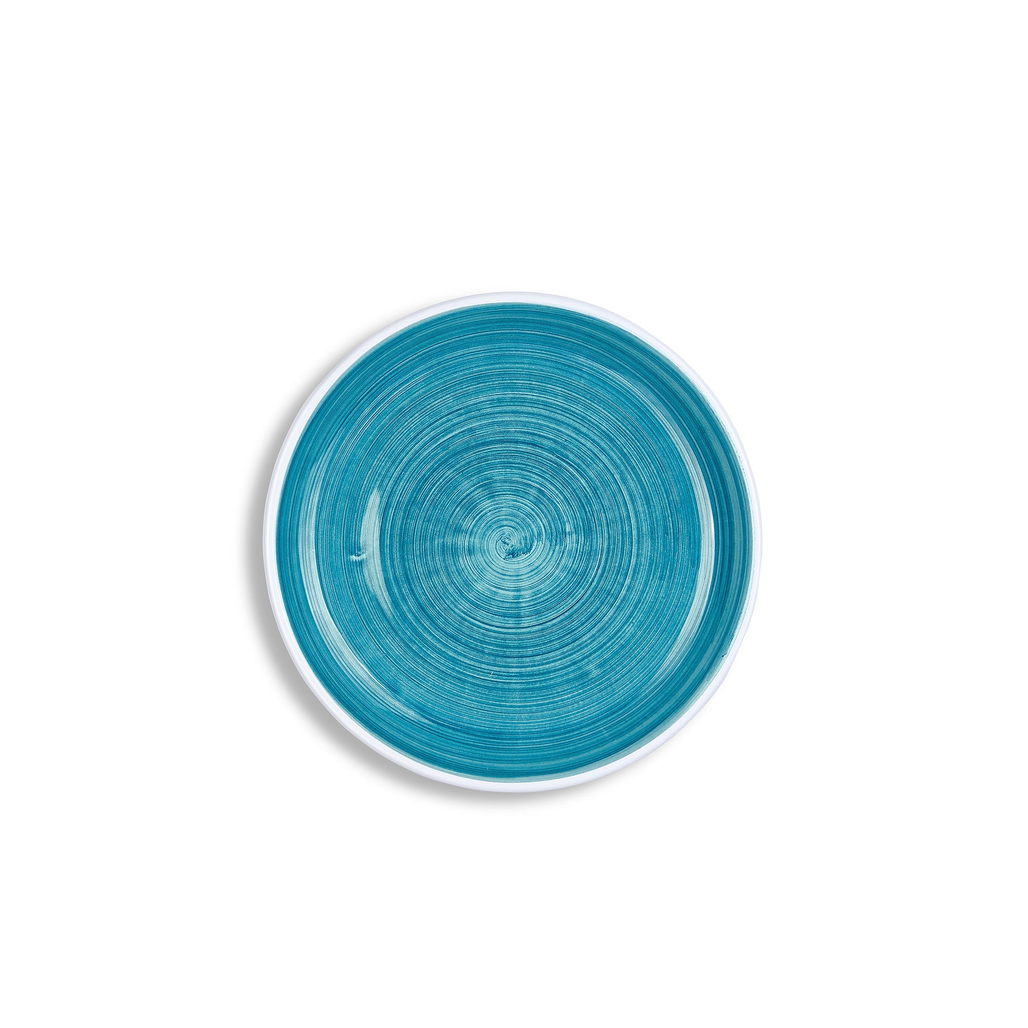 S&B 'Brushed' Ceramic Side Plate in Sea Blue, 21cm