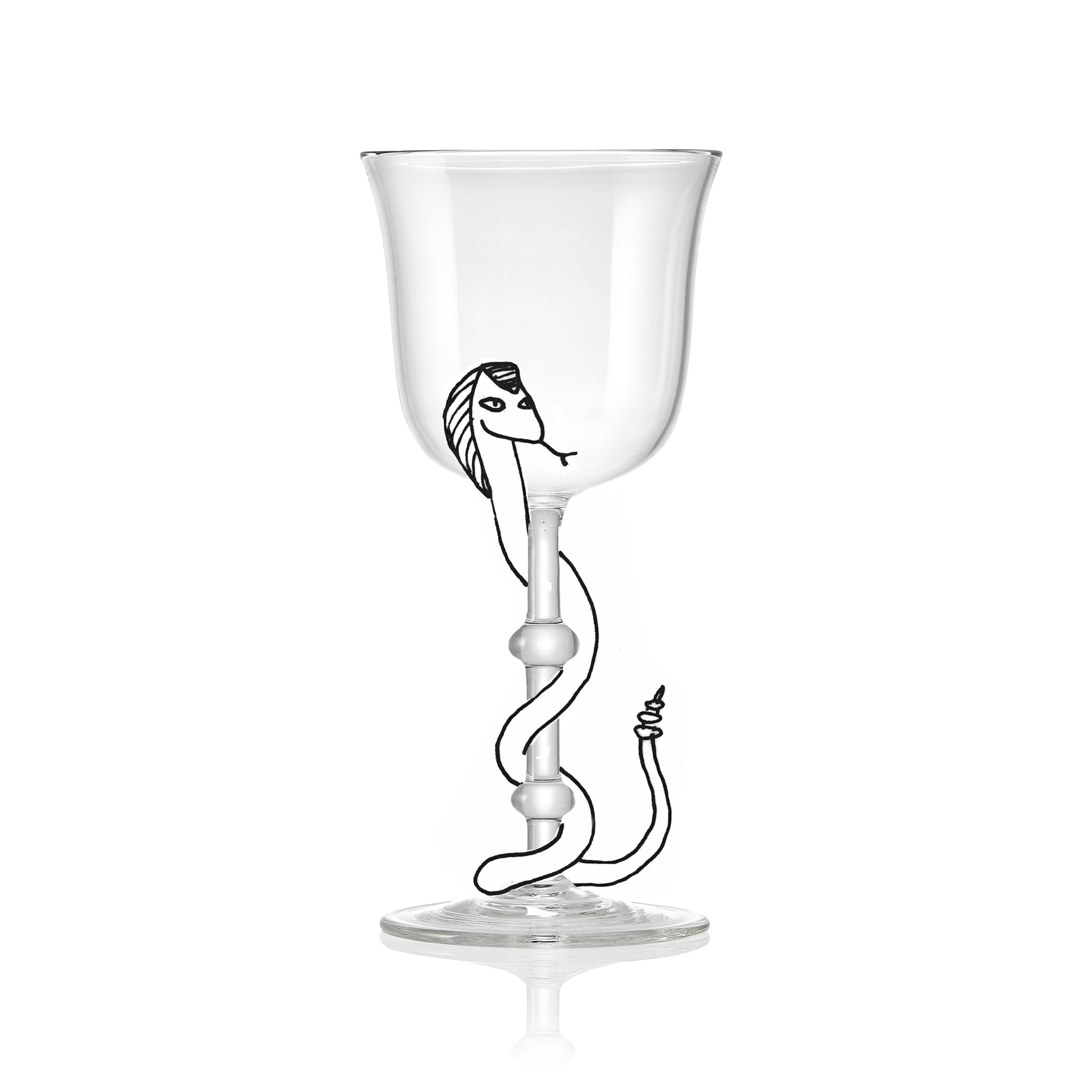 Handblown White Wine Glass, 18.5cm