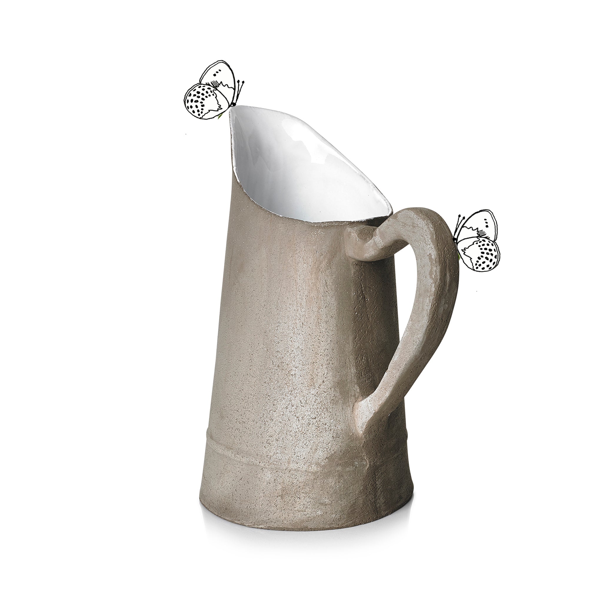 Simple Large Pitcher in Raw Clay by Astier de Villatte, 25cm