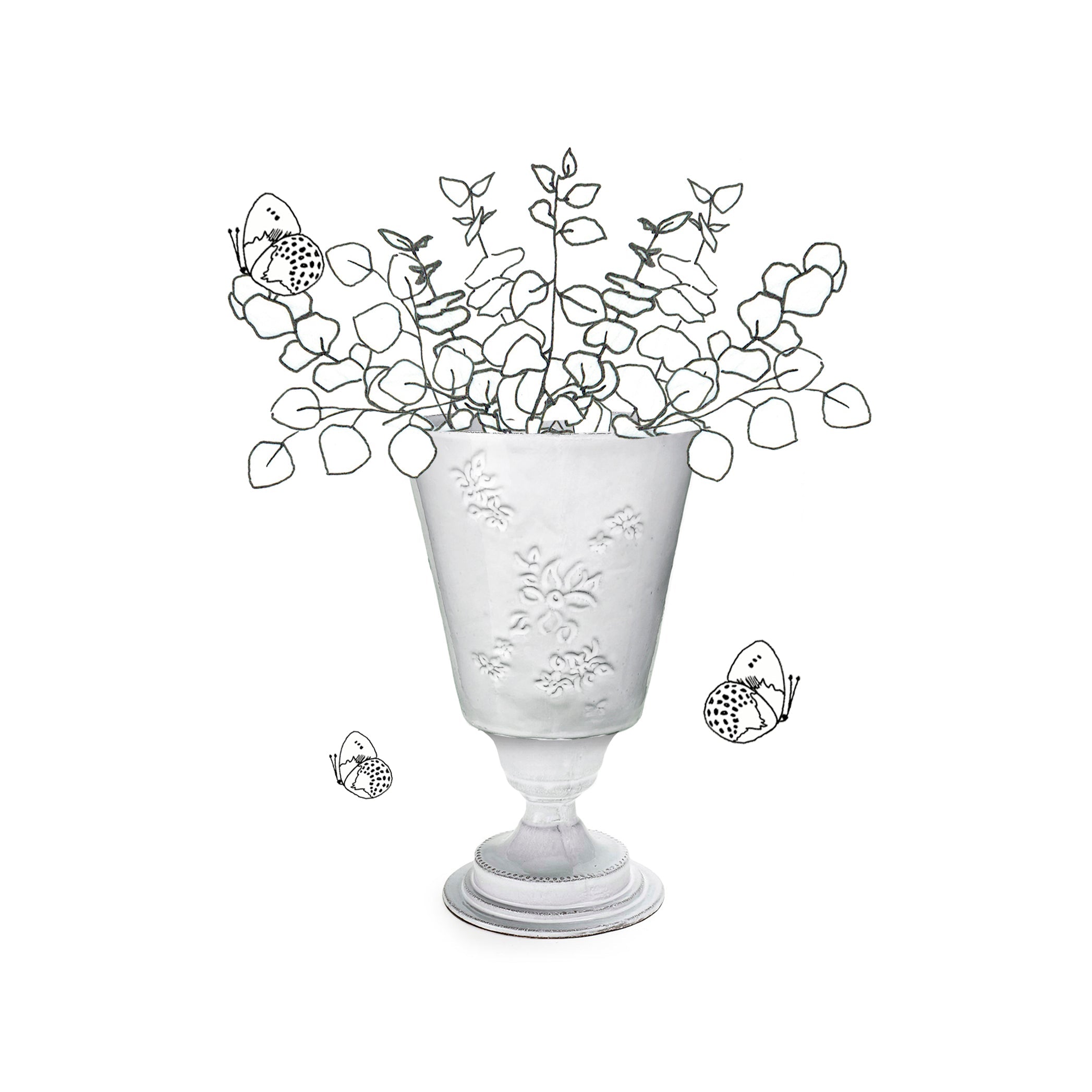 Astier de Villatte x Summerill & Bishop Petit Vase with Falling Flower, 24.5cm