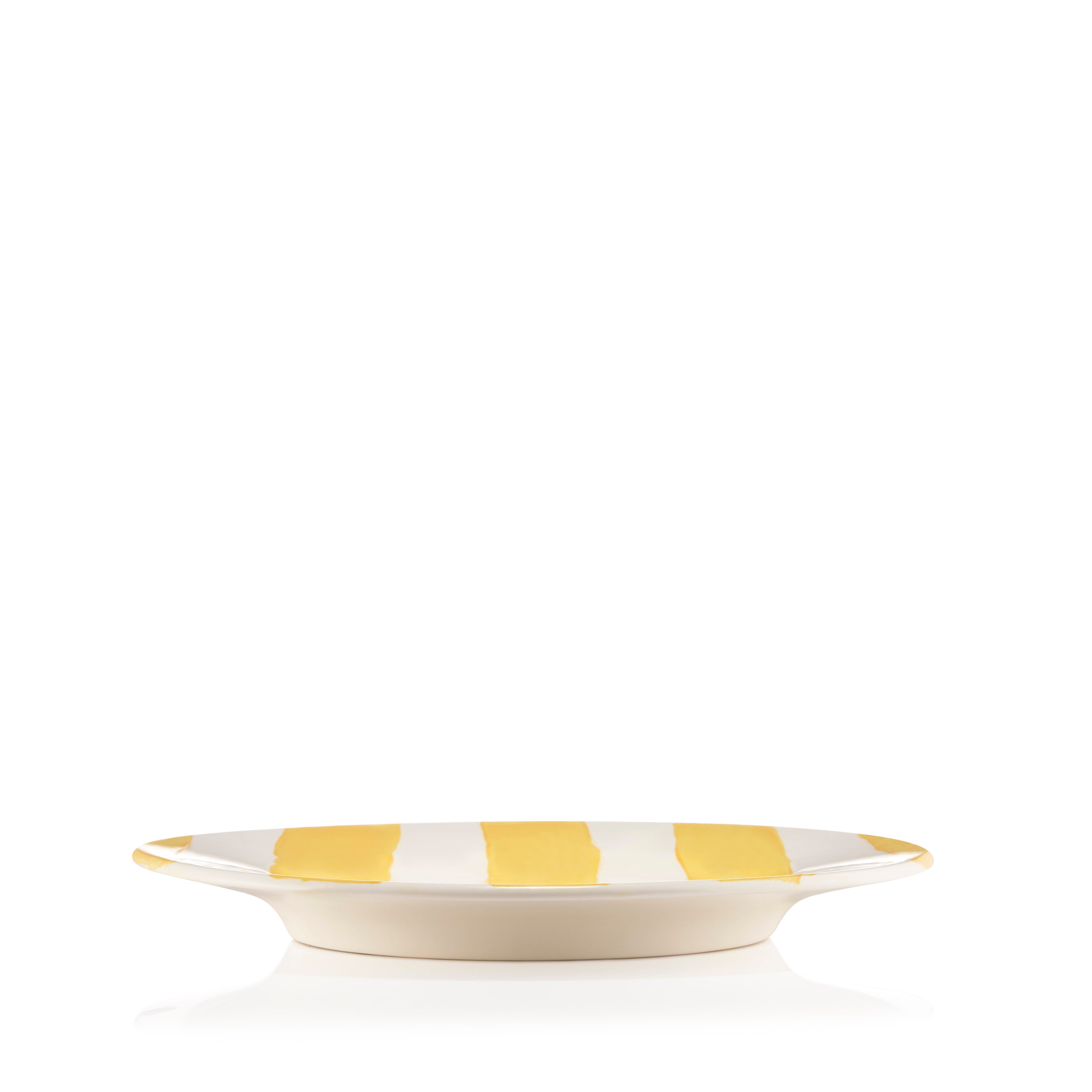 S&B Classic Stripe Dinner Plate in Yellow and White