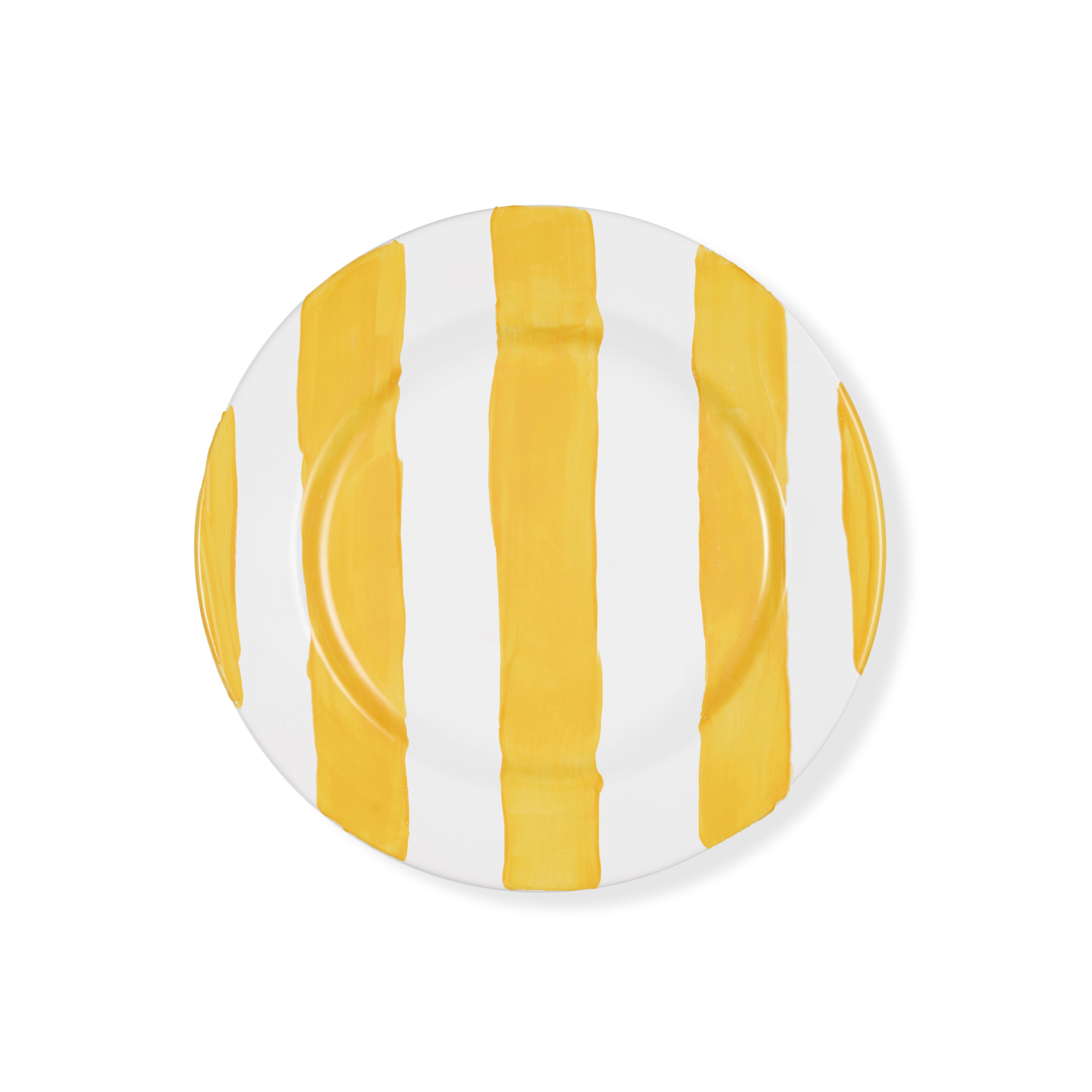 S&B Classic Stripe Pasta Bowl in Yellow and White