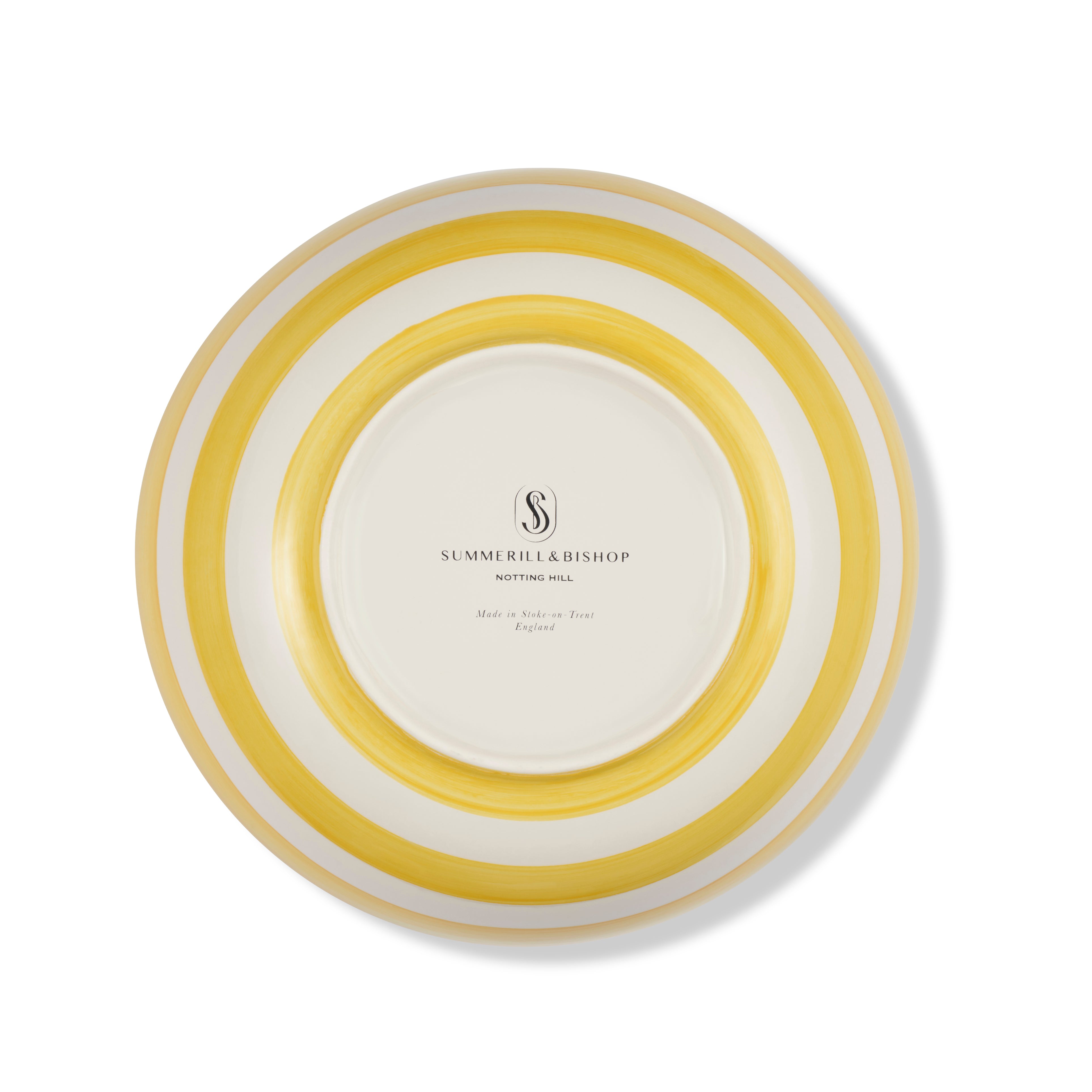 S&B Classic Stripe Serving Bowl in Yellow and White