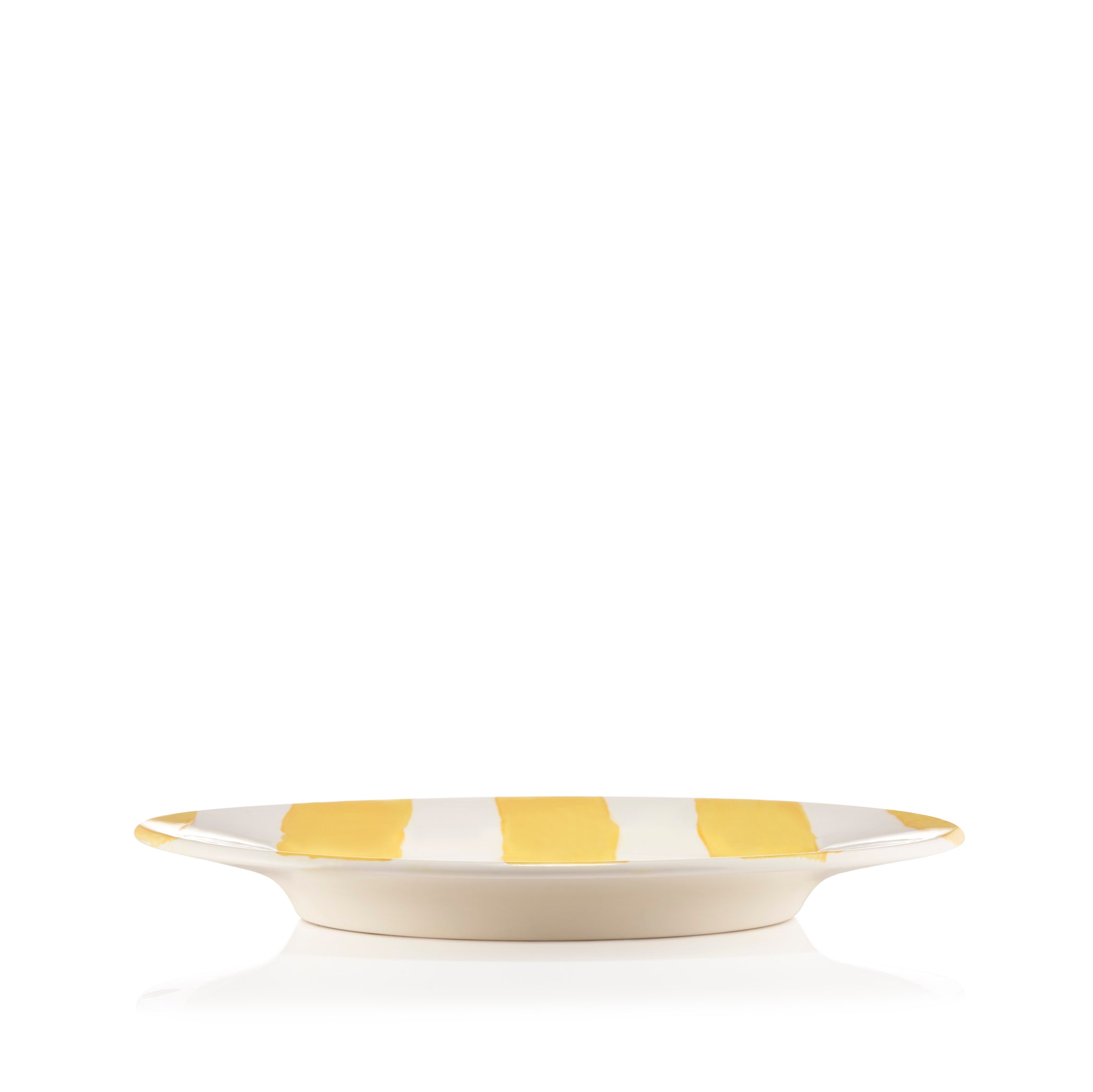 S&B Classic Stripe Side Plate in Yellow and White