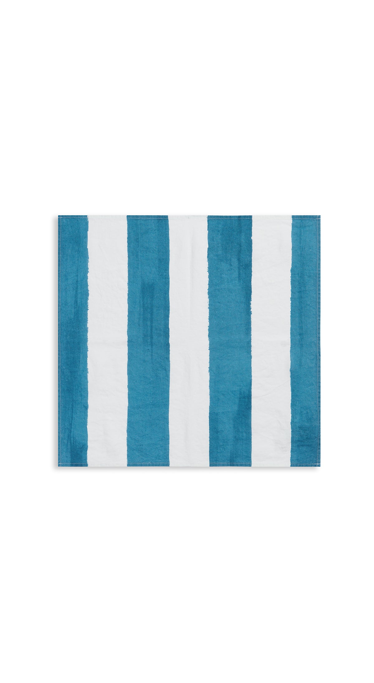Stripe Linen Napkin in Blue & White, 50x50cm