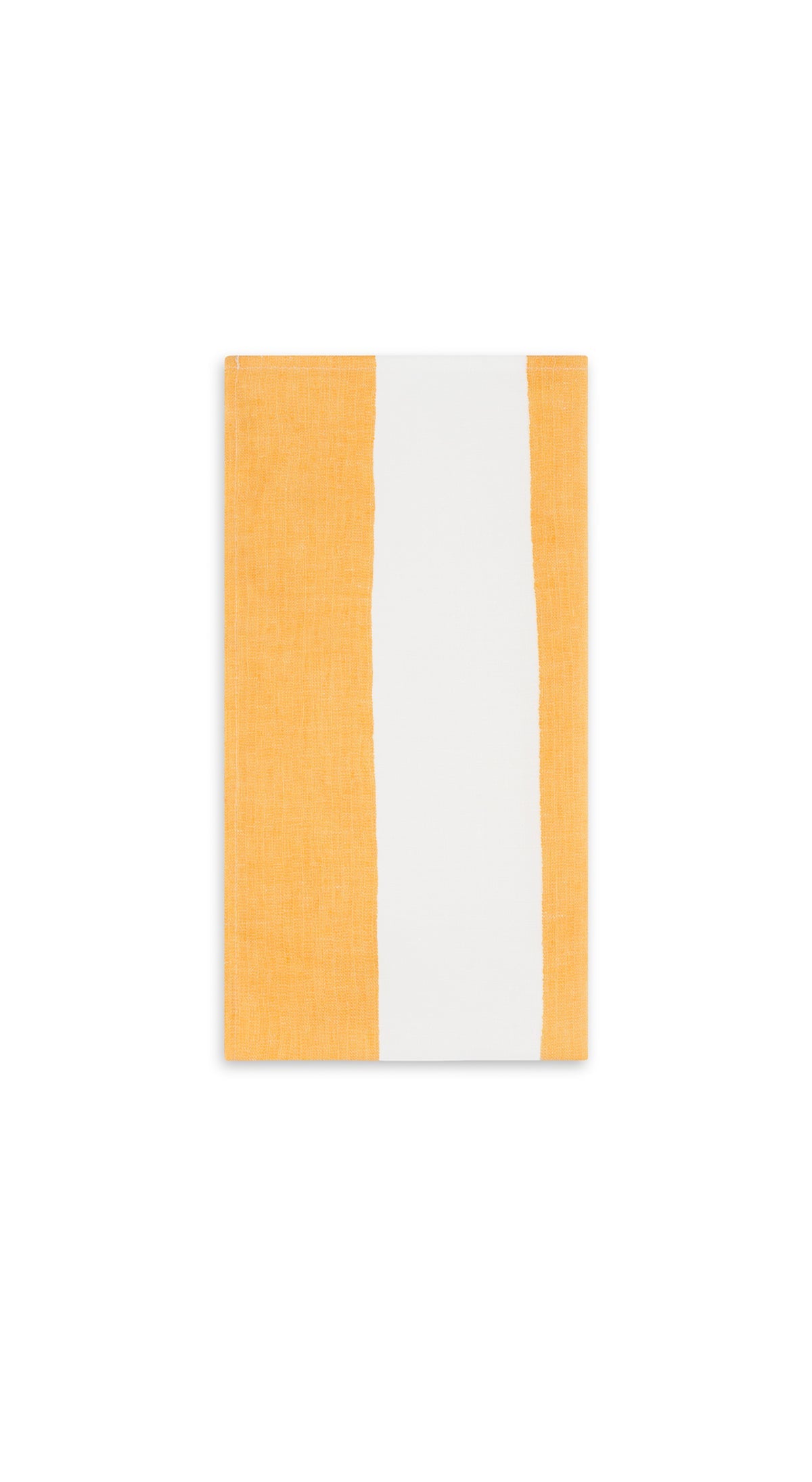 Fine Irish Linen Tea Towel in Yellow and White Stripe, 58x73cm