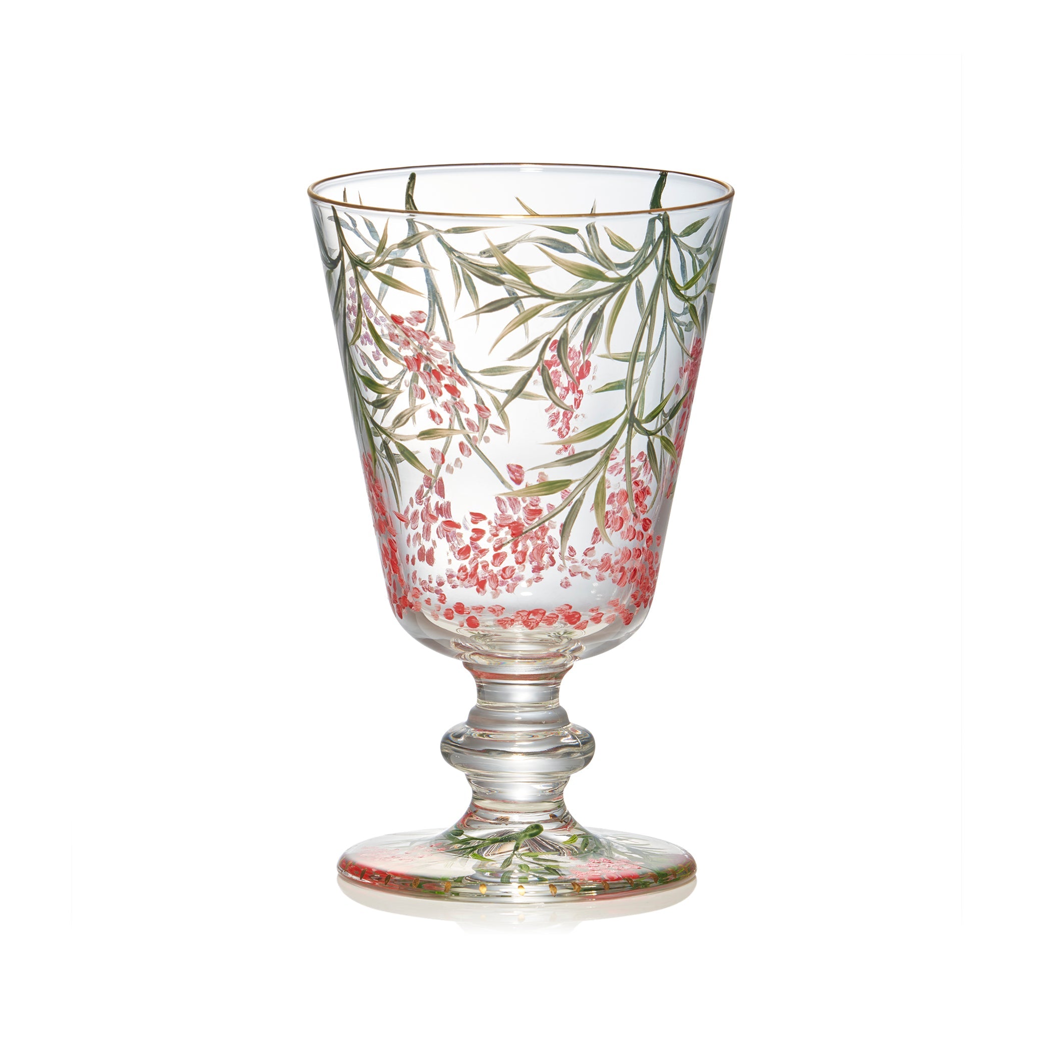 Hand Painted Les Airelles Wine Glass