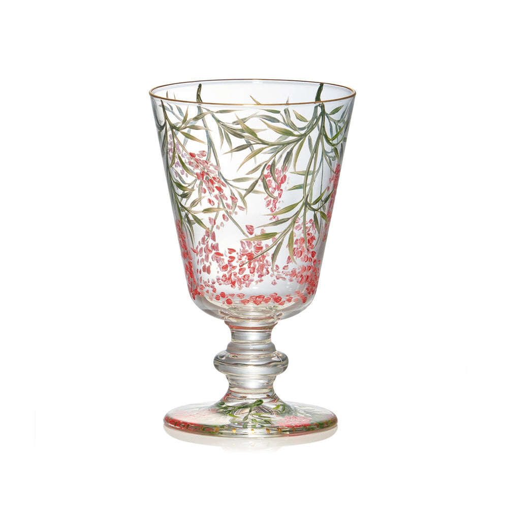 Hand Painted Les Airelles Wine Glass