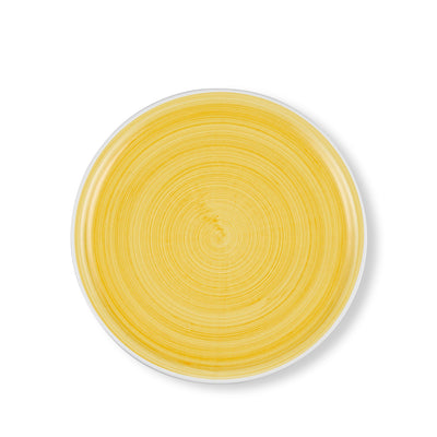 S&amp;B &#39;Brushed&#39; Ceramic Dinner Plate in Yellow, 30cm