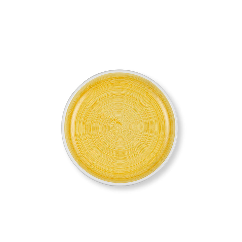 S&B 'Brushed' Ceramic Side Plate in Yellow, 21cm