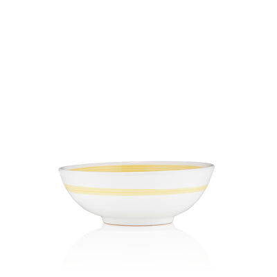 S&amp;B &#39;Brushed&#39; Ceramic Soup Bowl in Yellow, 16cm