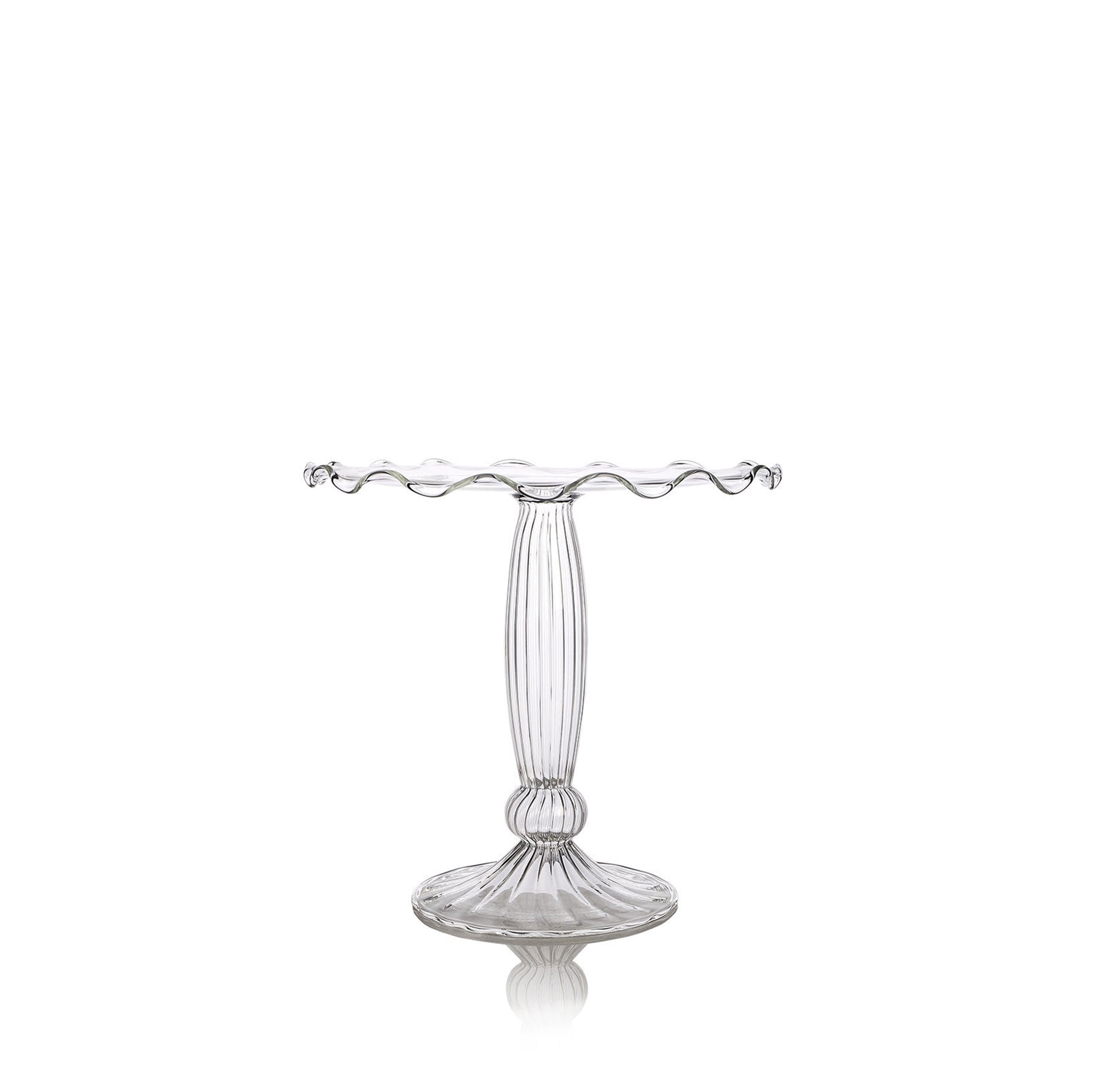 Clear Glass Cake Stand, 25cm x 20cm