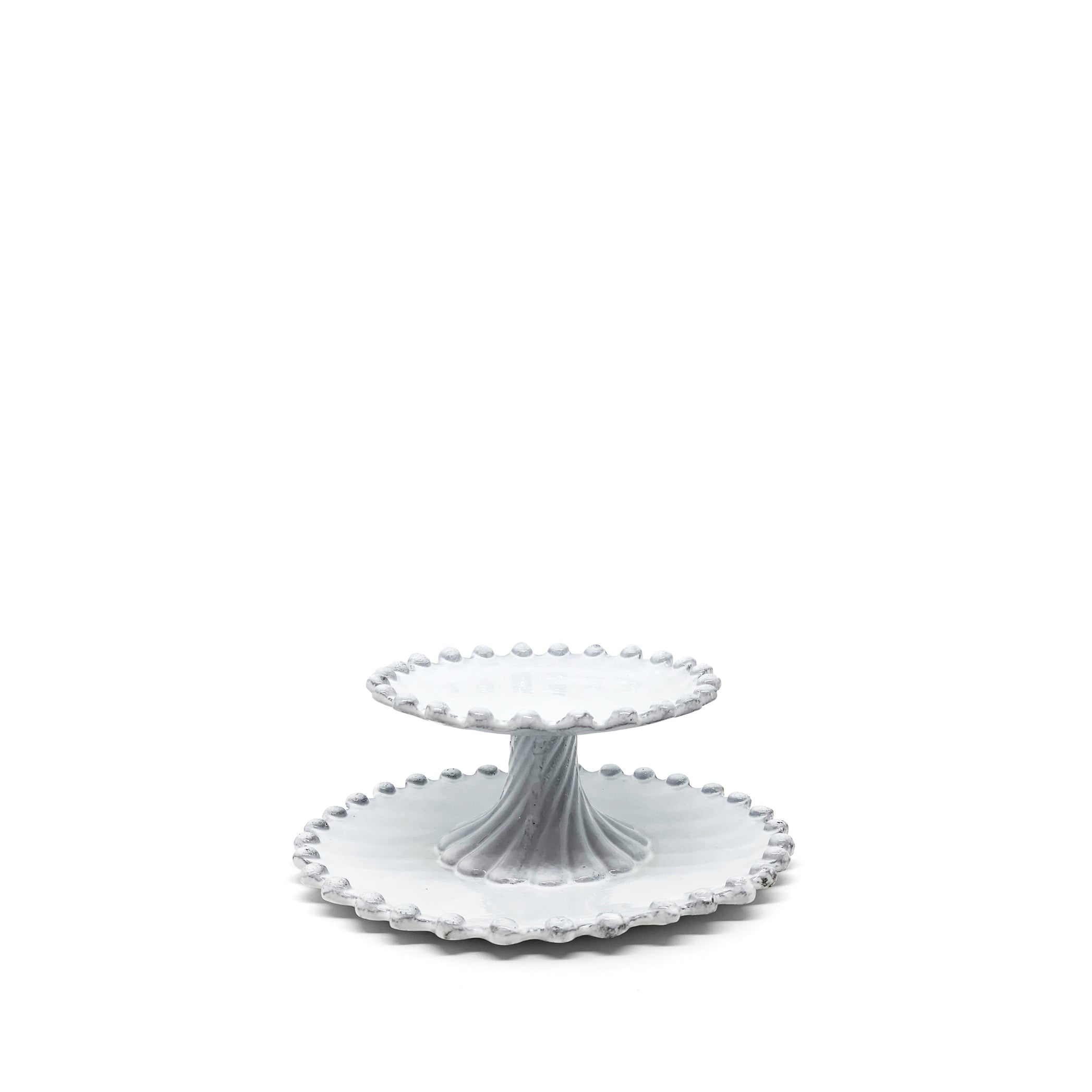 Adelaide Two Level Cake Stand by Astier de Villatte, 16.5cm