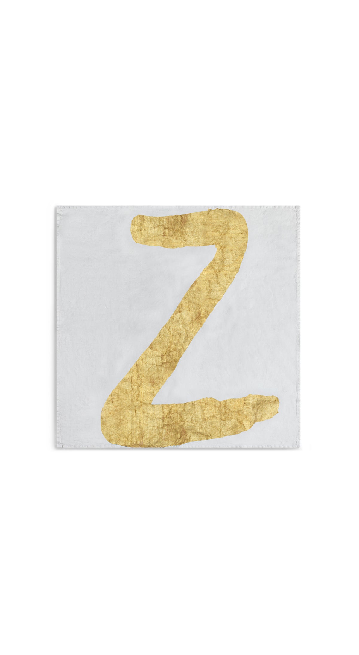 Alphabet Napkin 'Z' in Gold, 50x50cm