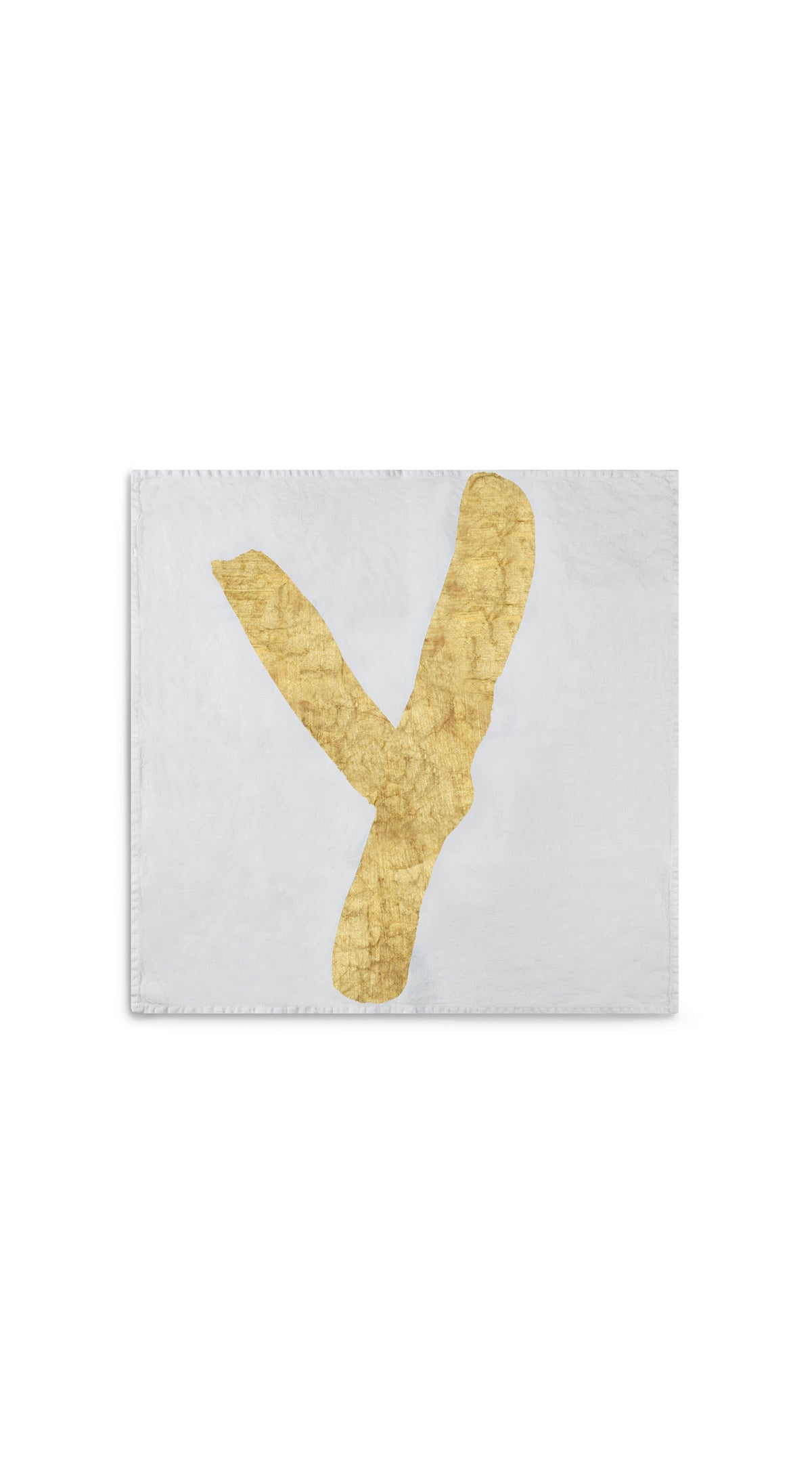 Alphabet Napkin 'Y' in Gold, 50x50cm