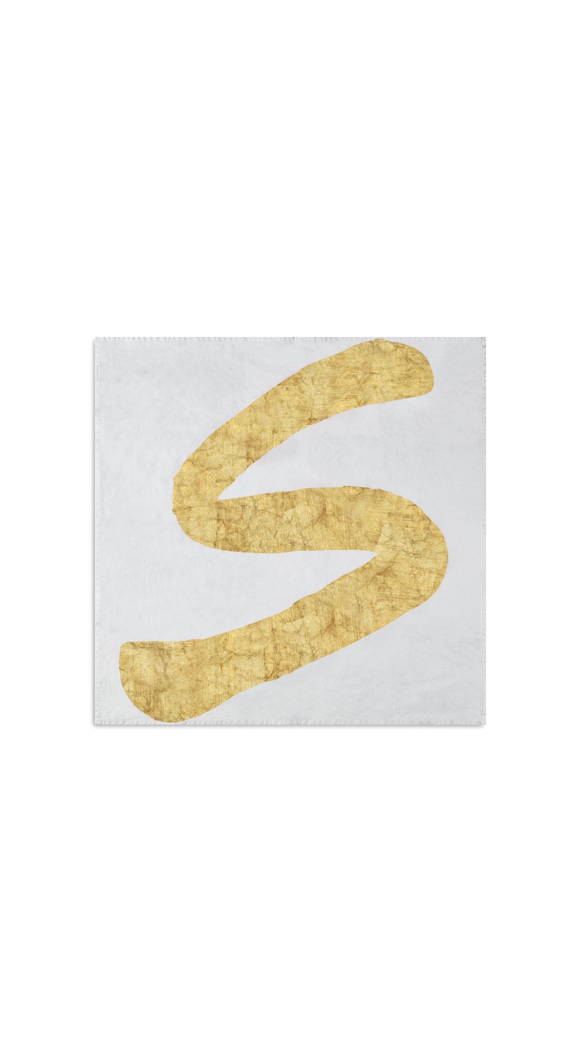 Alphabet Napkin 'S' in Gold, 50x50cm