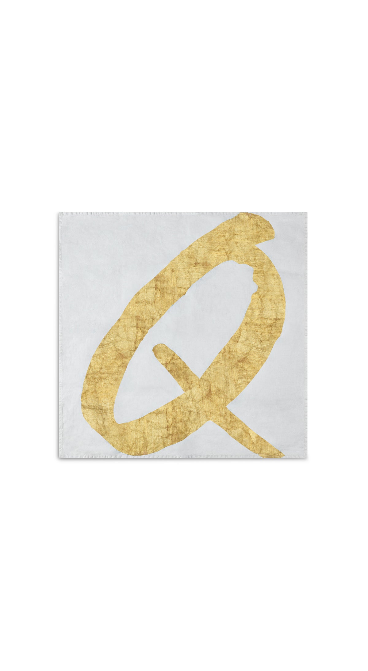 Alphabet Napkin 'Q' in Gold, 50x50cm