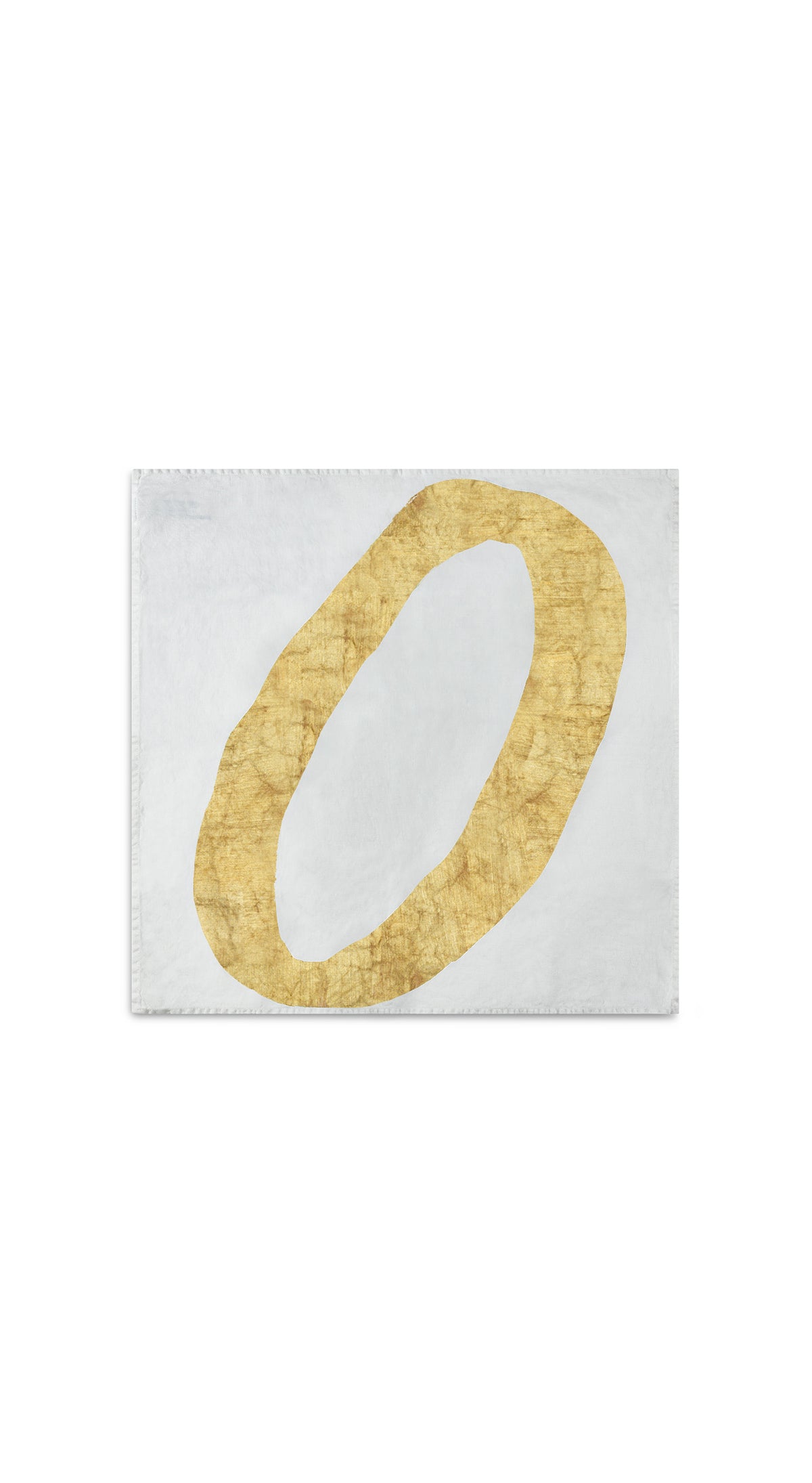 Alphabet Napkin 'O' in Gold, 50x50cm