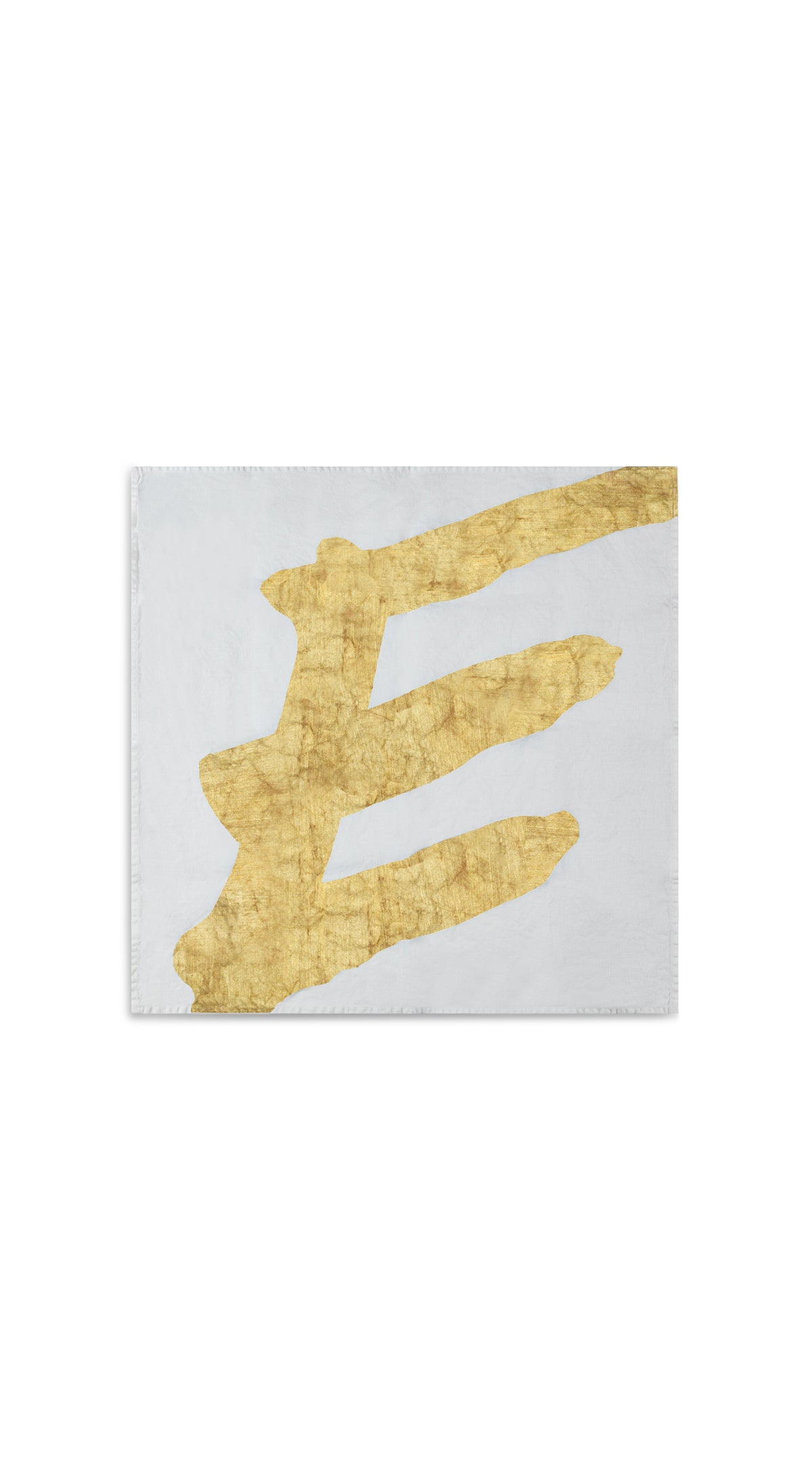 Alphabet Napkin 'E' in Gold, 50x50cm