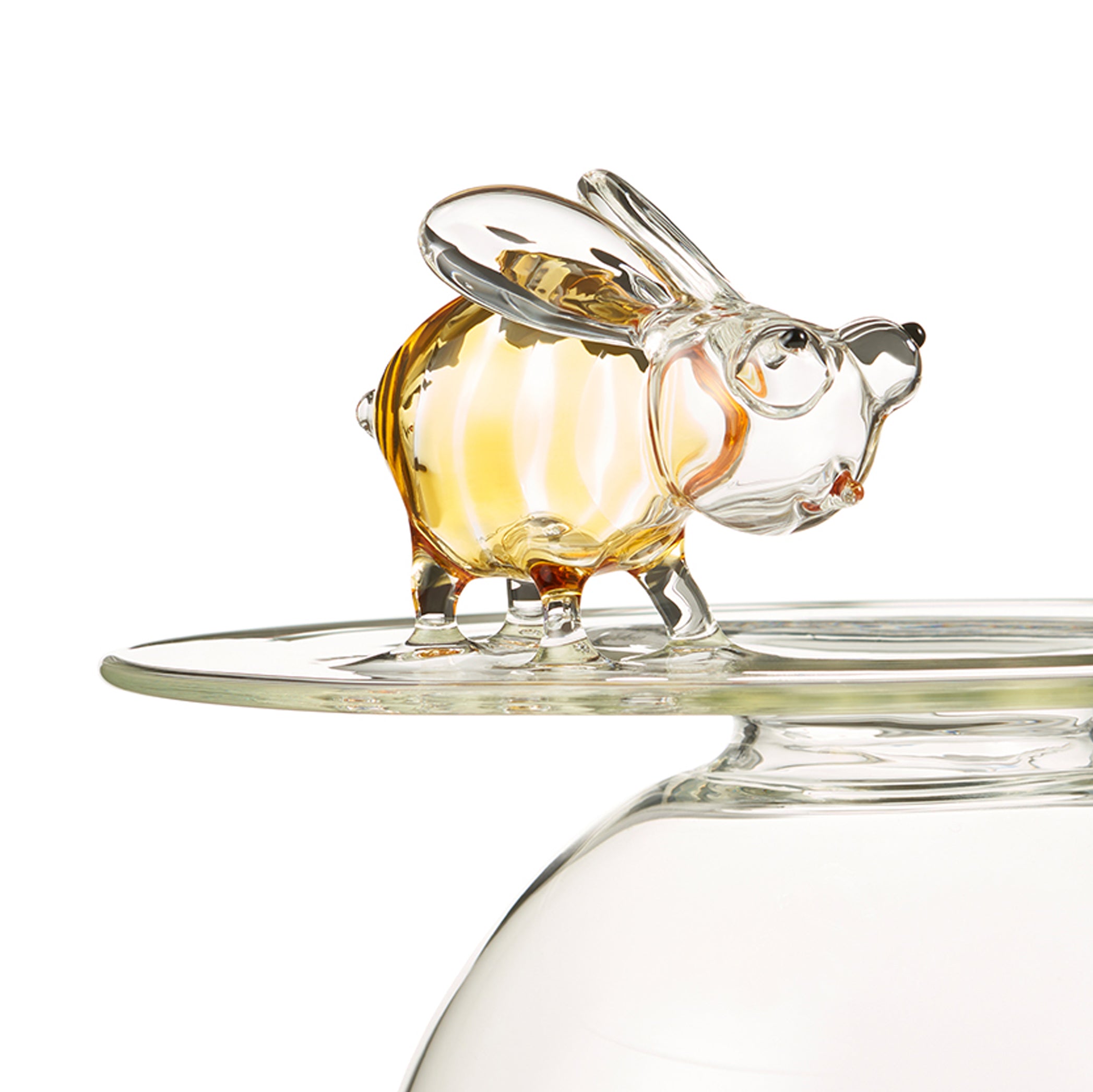 Handblown Glass Bee Vase, 17cm