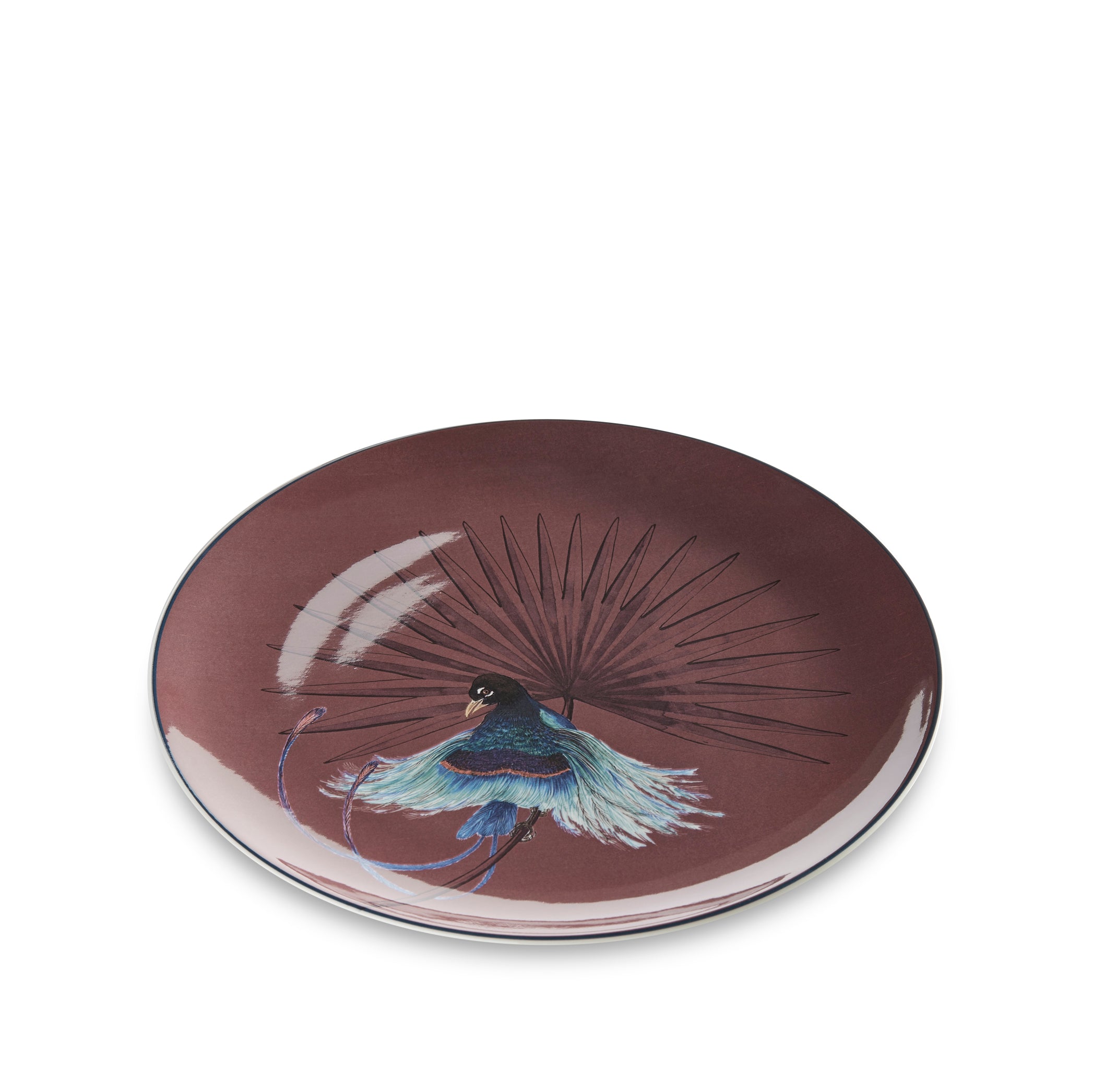 Bird Of Paradise 25cm Dinner Plate in Mahogany