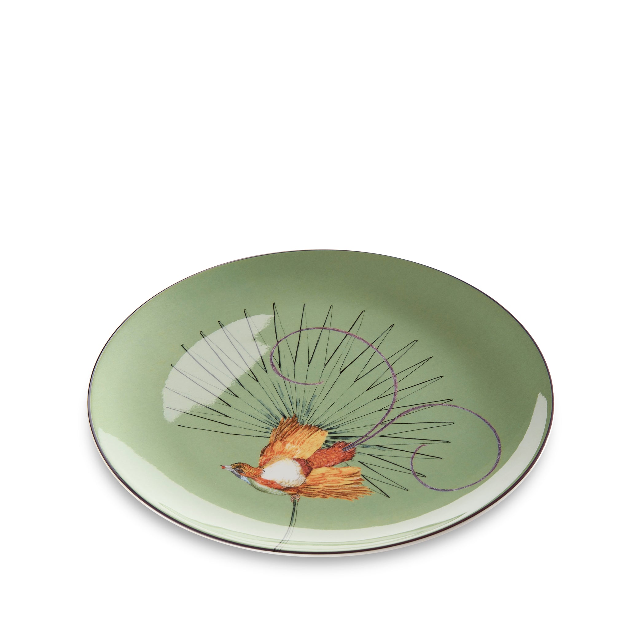 Bird Of Paradise 25cm Dinner Plate in Sage