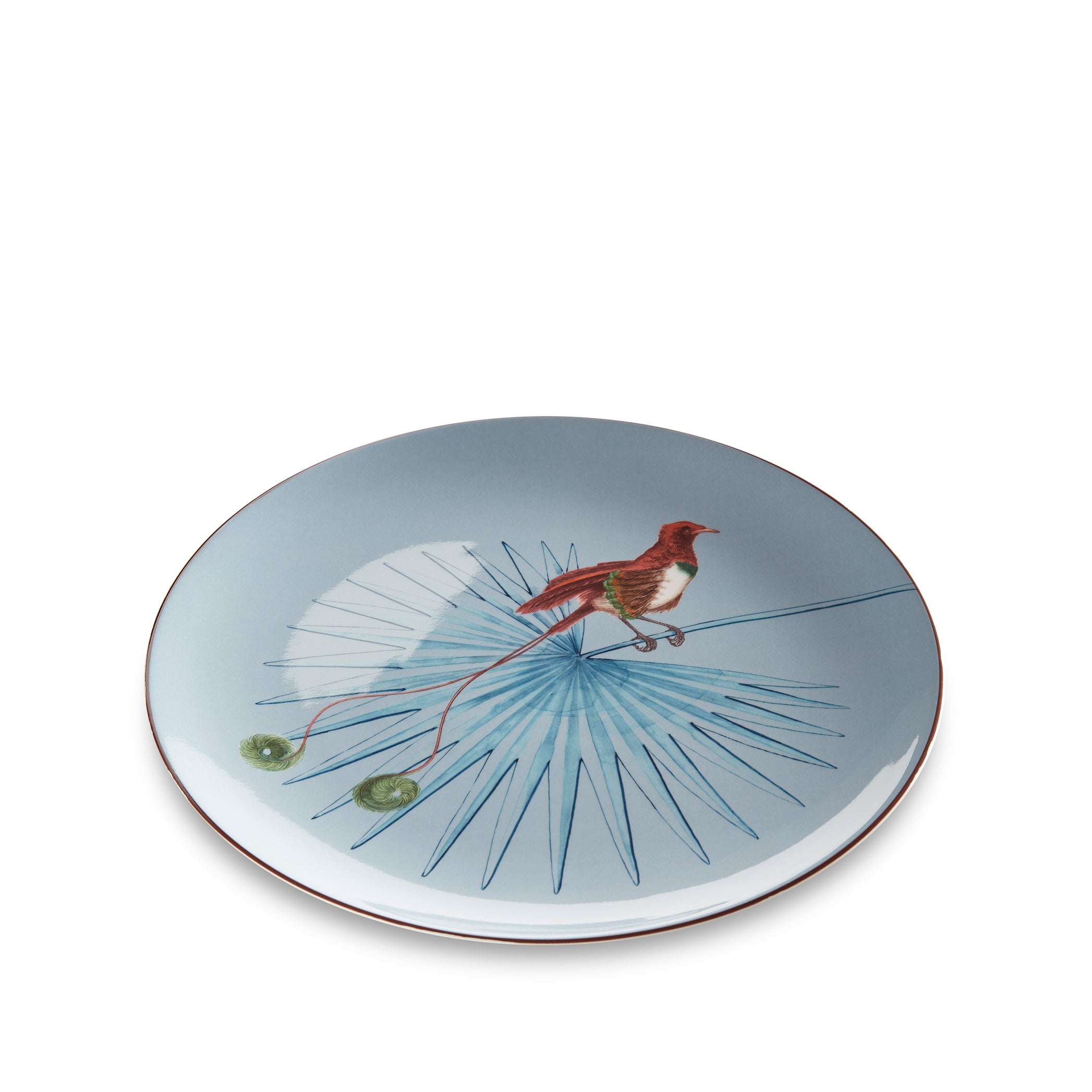 Bird Of Paradise 25cm Dinner Plate in Azure - MADE TO ORDER
