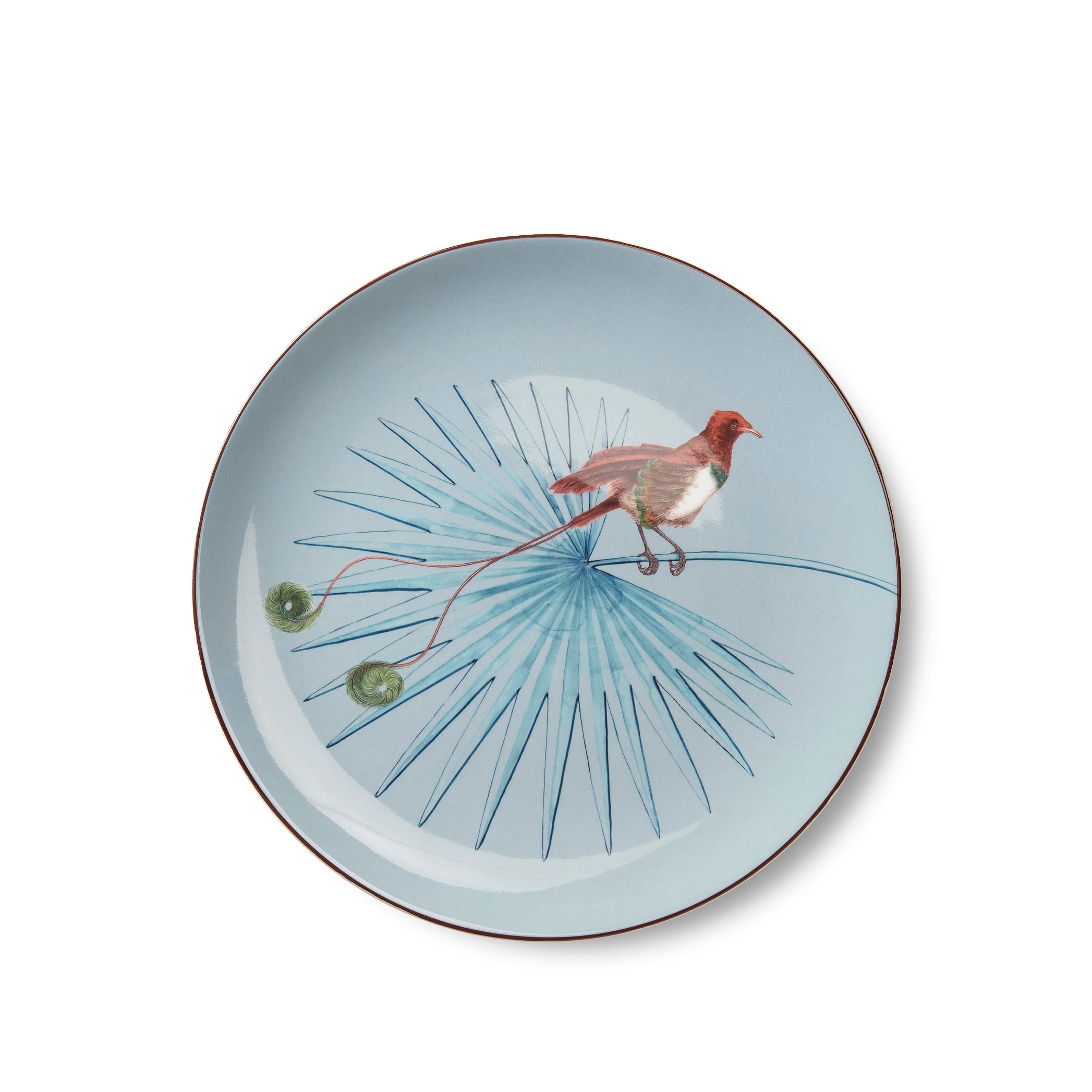 Bird Of Paradise 25cm Dinner Plate in Azure