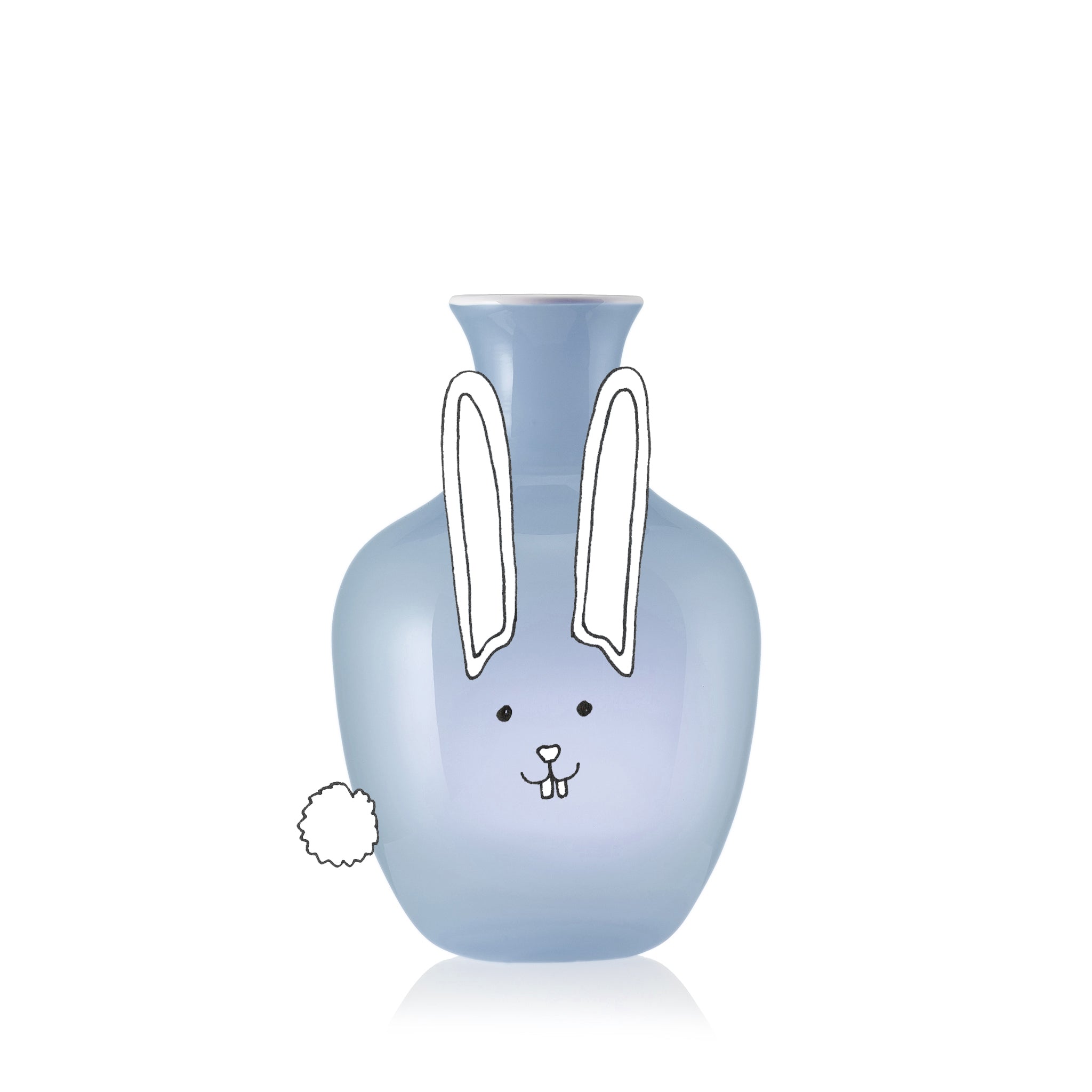 Handblown Glass Bumba Bedside Carafe and Glass Set in Powder Blue, 0.5L