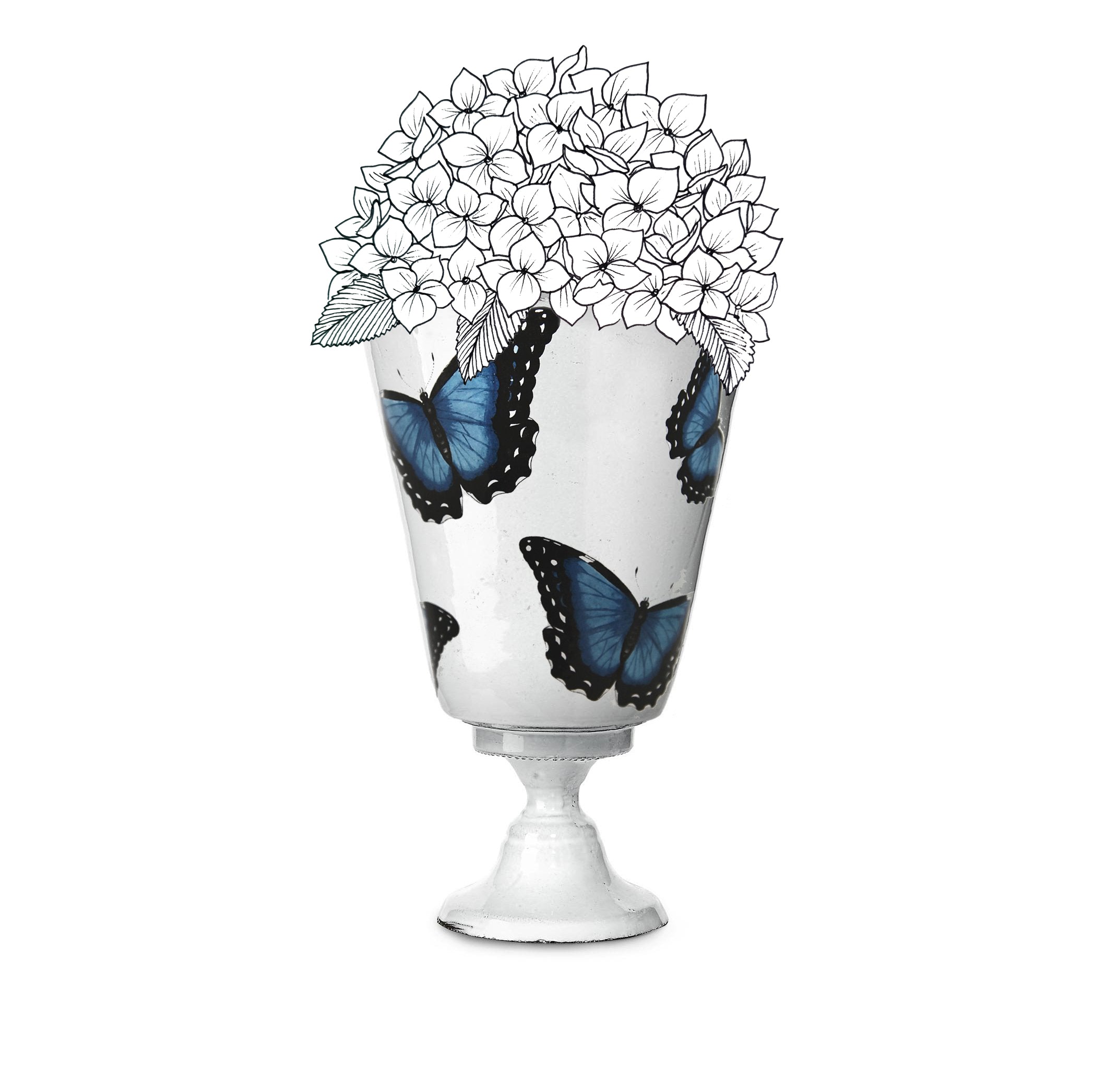 Blue Butterfly Vase by Astier de Villatte