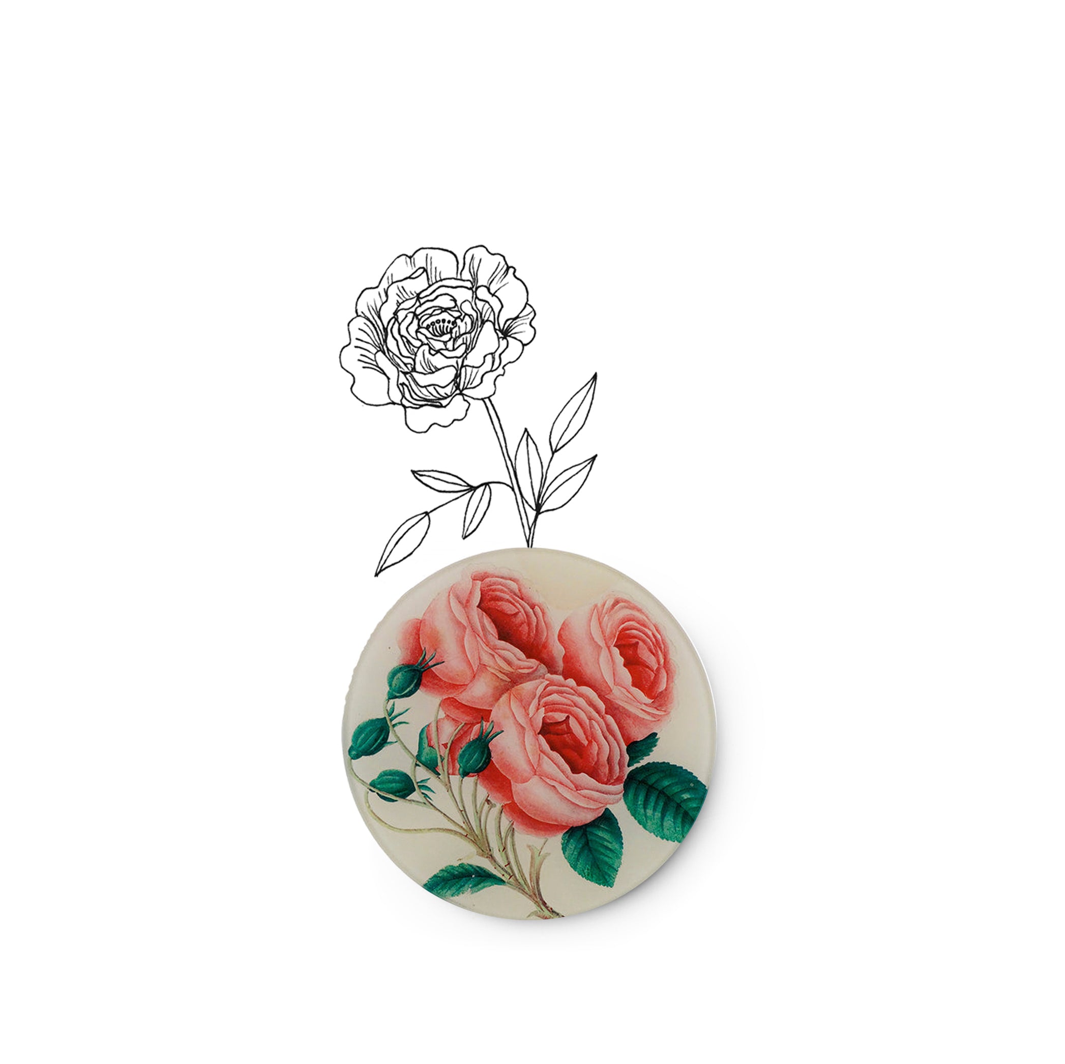 John Derian 'Cascading Rose' Plate, 13cm