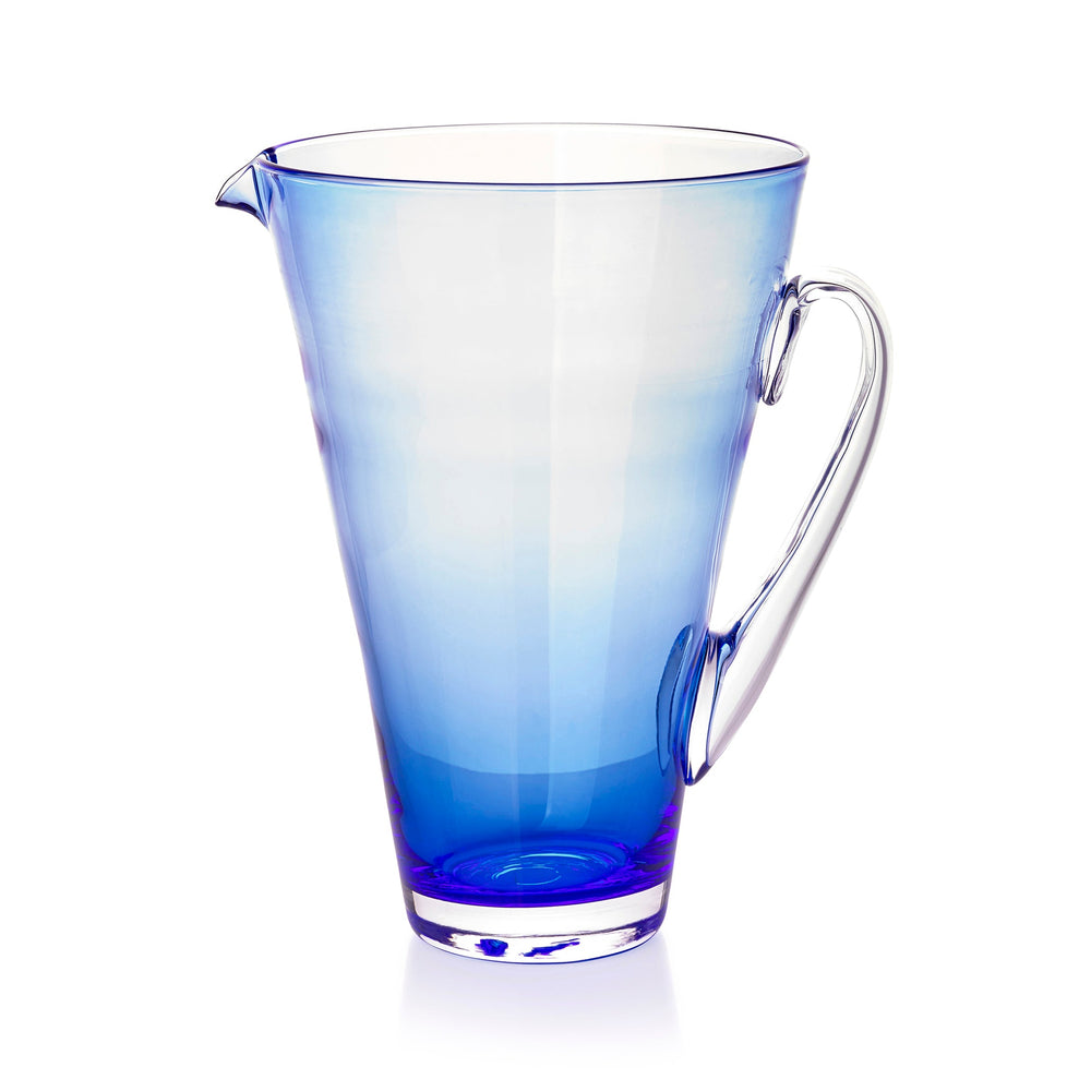 Handblown Glass 'Clair' Jug in Midnight Blue, 23cm