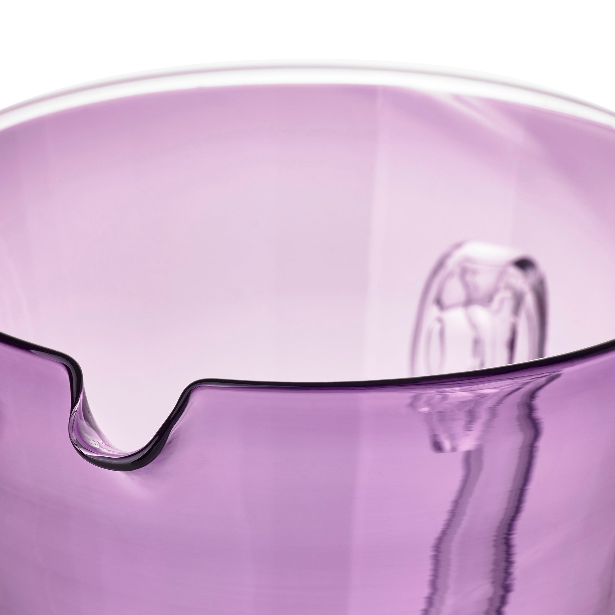Handblown Glass Clair Jug in Grape Purple, 23cm