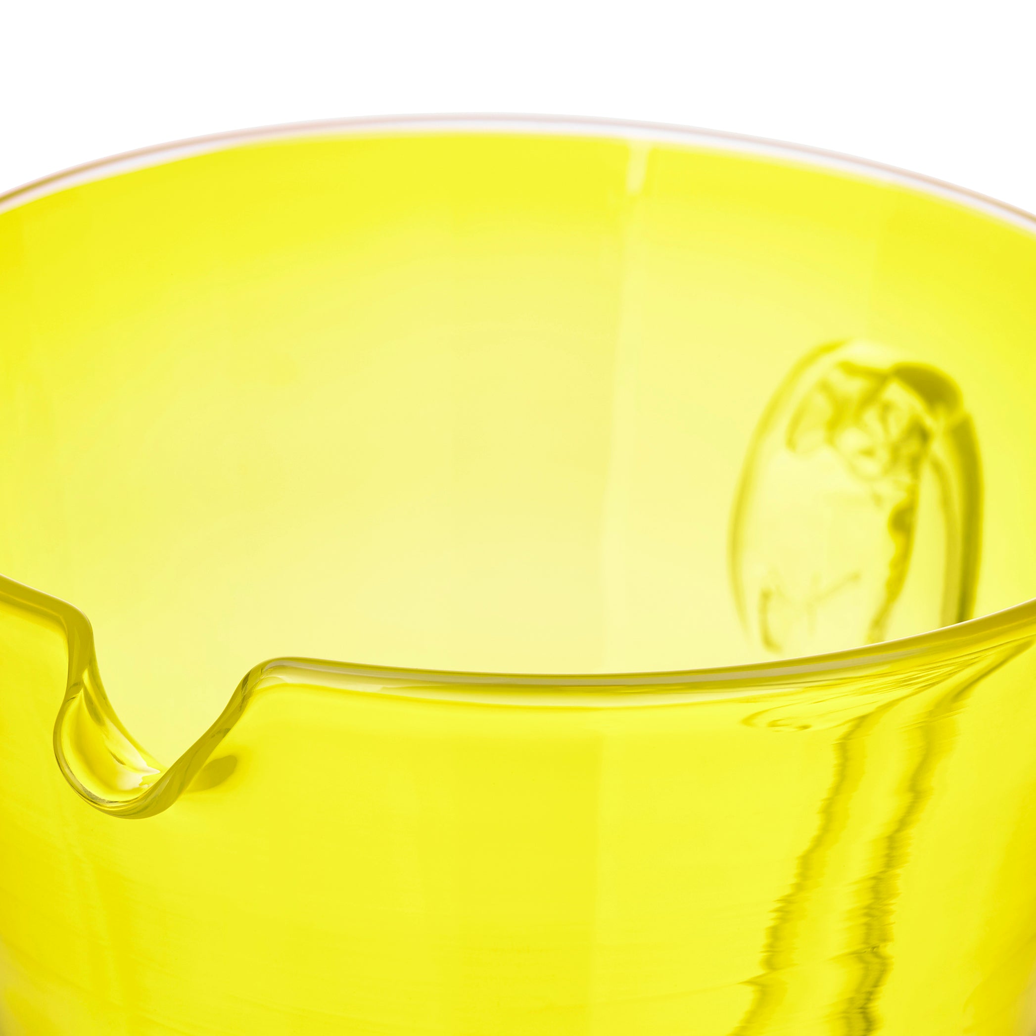 Handblown Glass Clair Jug in Lemon Yellow, 23cm