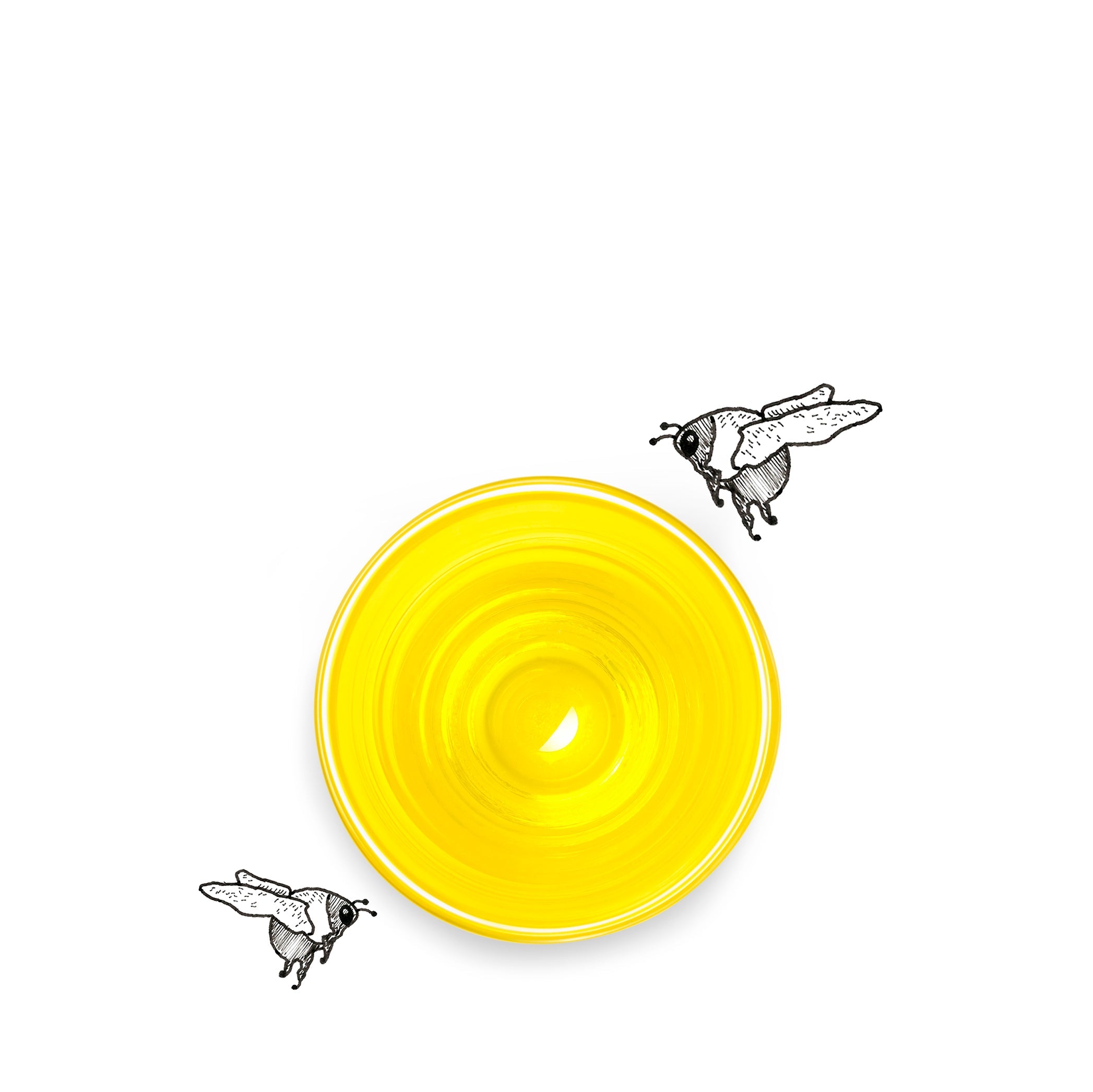 Handblown Clair Glass in Lemon Yellow, 20cl