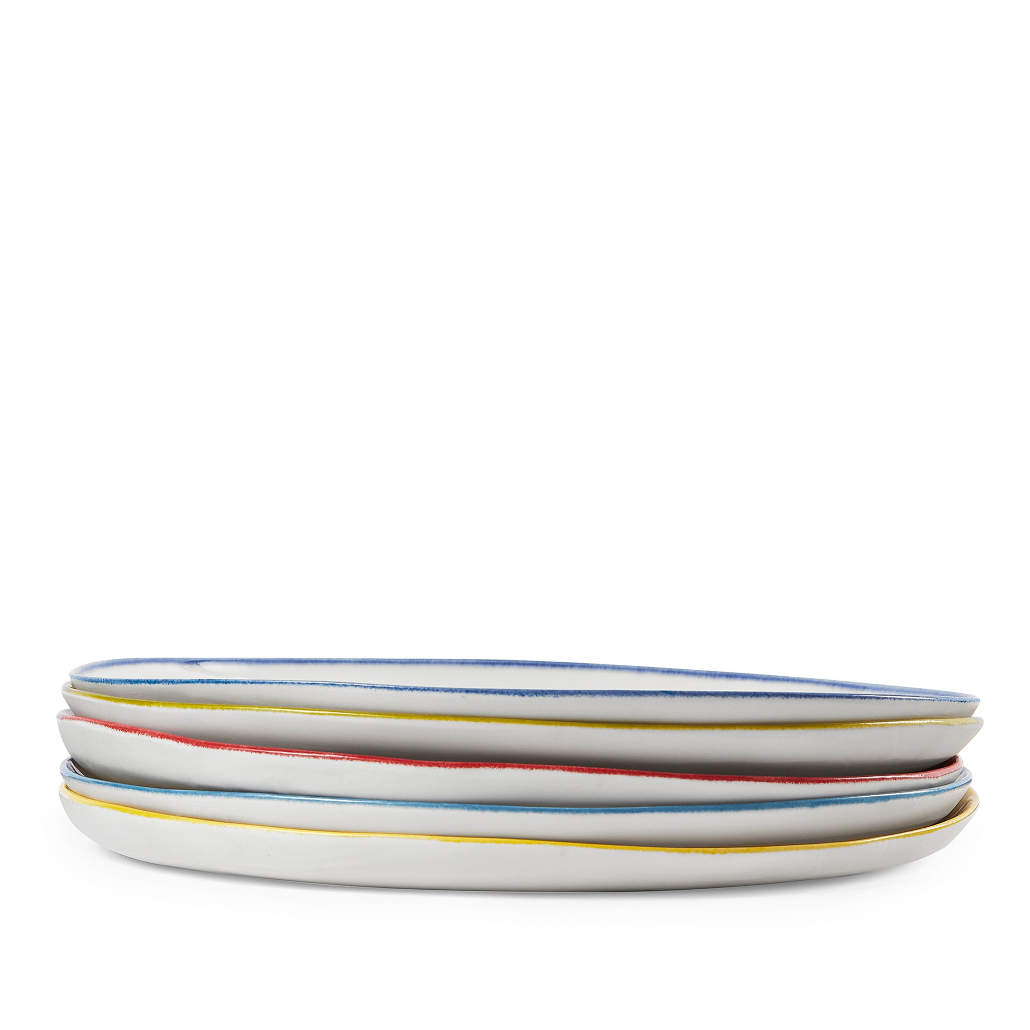 Made to Order - Summerill & Bishop Handmade 31cm Porcelain Dinner Plate with Blue Rim