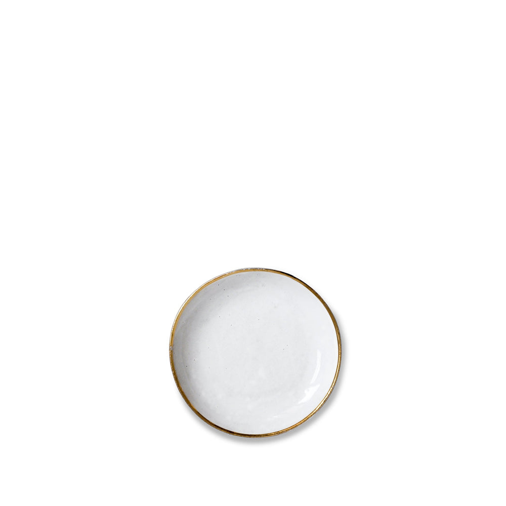 Crésus Side Plate with Gold Rim by Astier de Villatte, 19cm