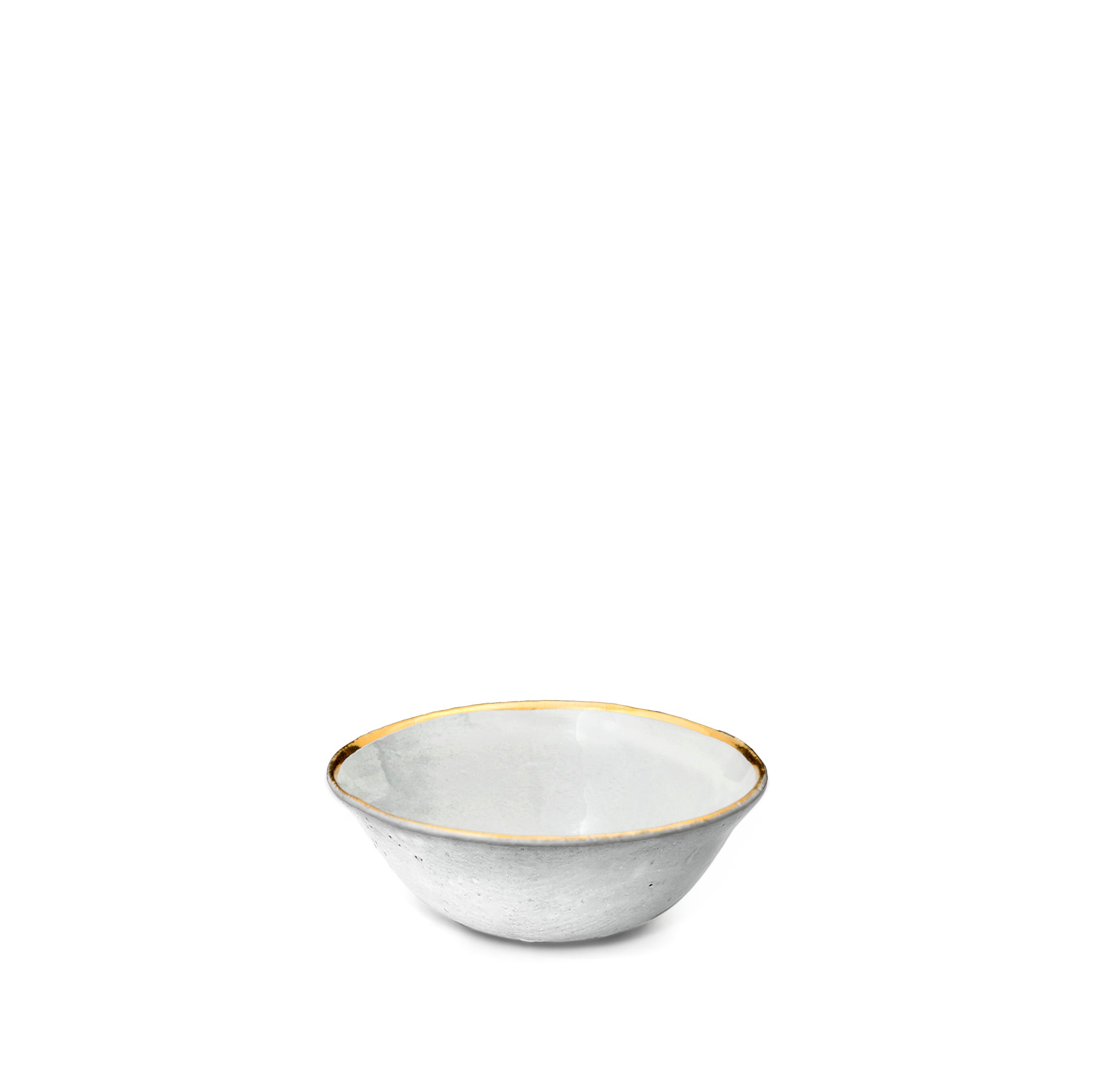 Crésus Soup Bowl with Gold Rim by Astier de Villatte, 14.5cm