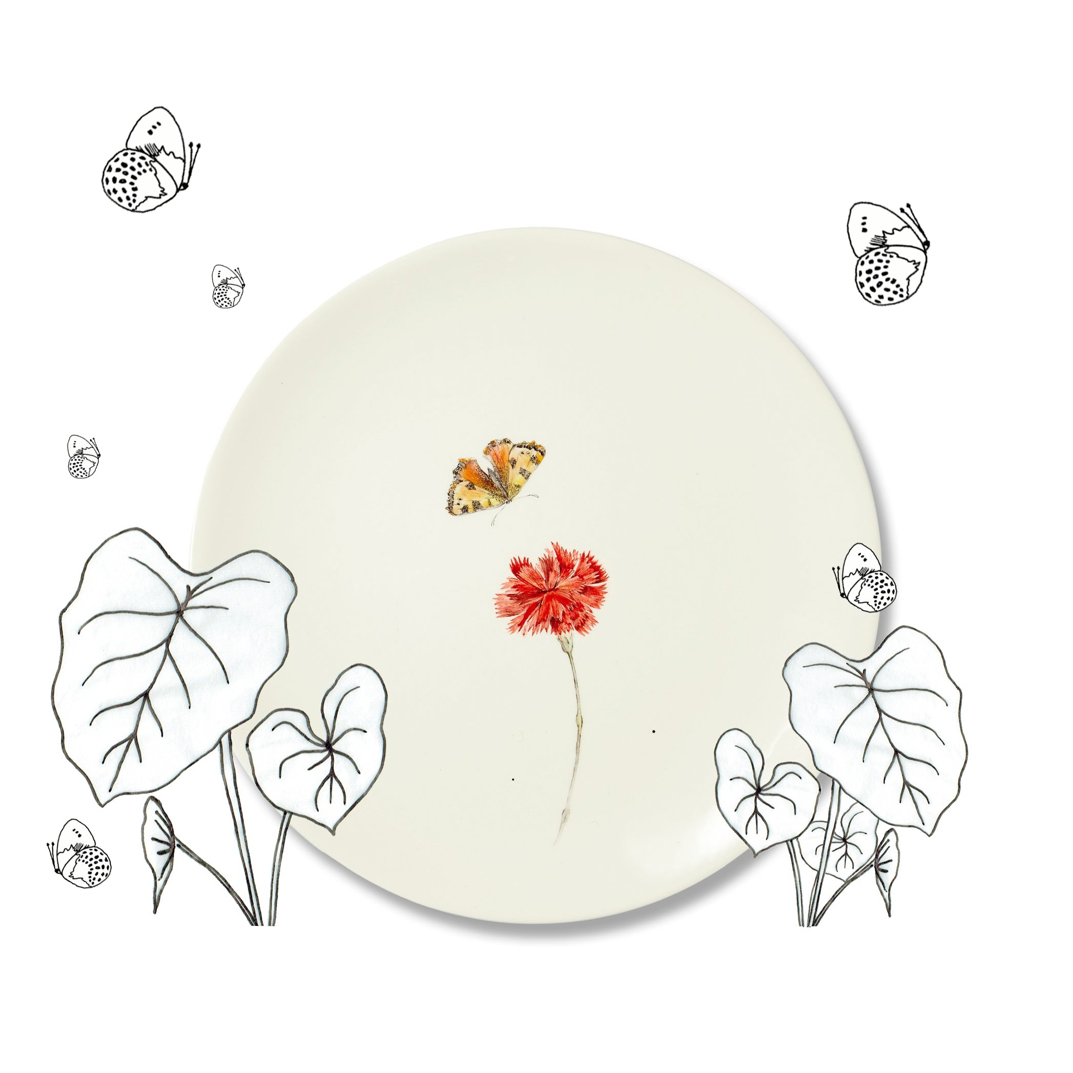 Bloom Carnation Dinner Plate, 25cm