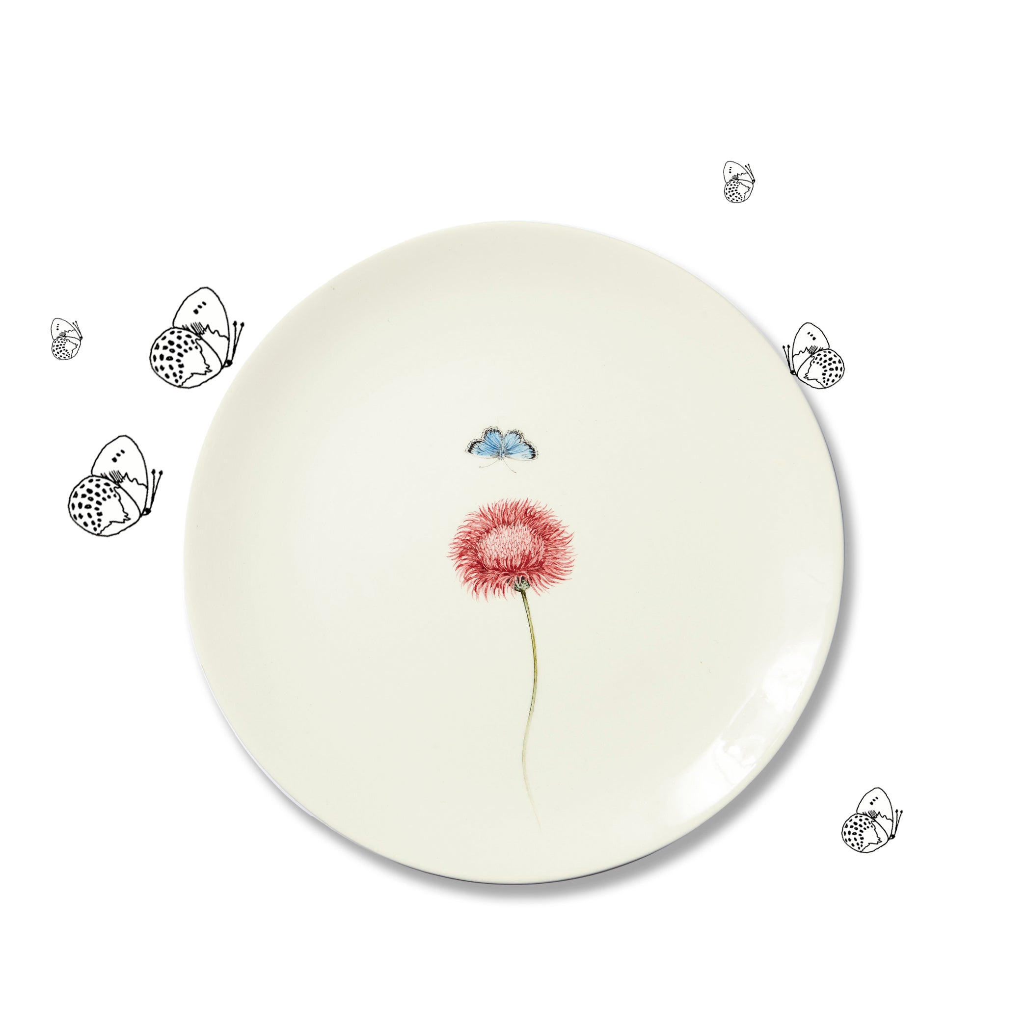 Bloom Silybum Marianum Dinner Plate, 25cm