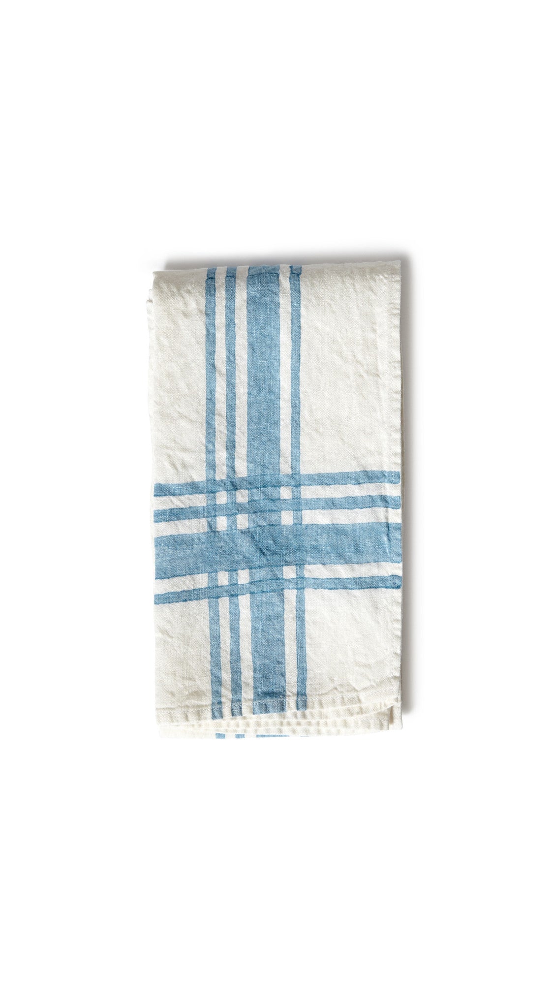 Stripe Linen Tea Towel in Sky Blue, 55x70cm