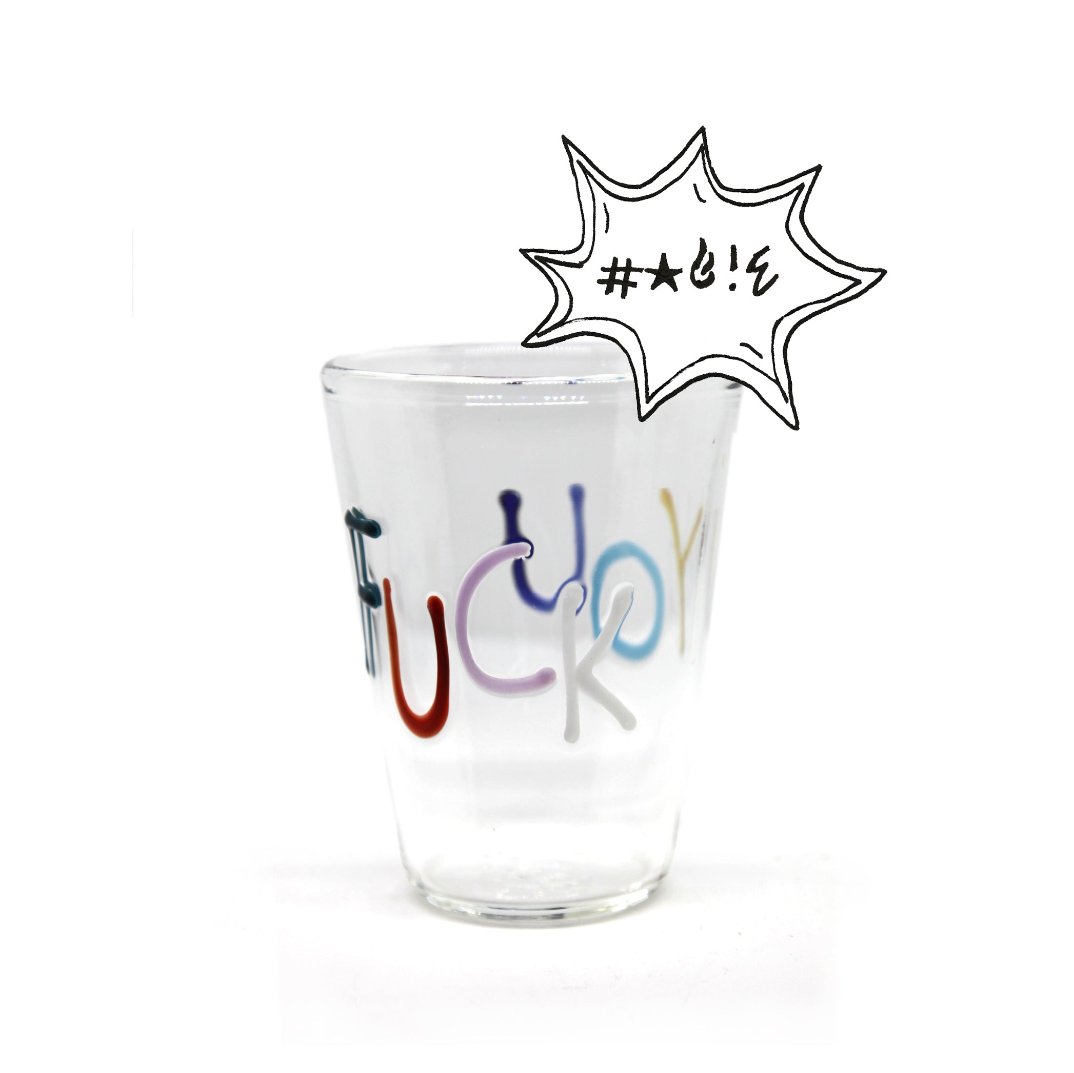 Handblown Glass Fuck You Tumbler