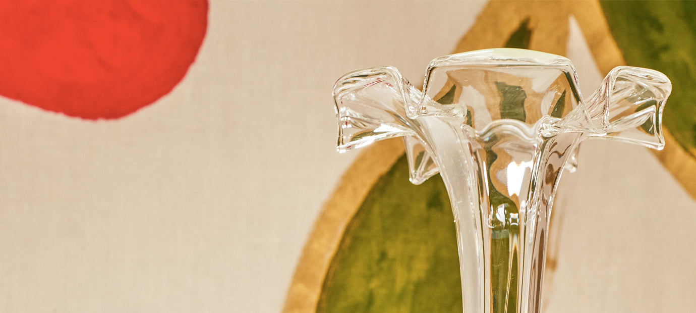 Clear Glass Vase, Large 24cm