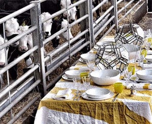 Summerill & Bishop Handmade 43cm Porcelain Extra Large Salad Bowl with Yellow Glaze