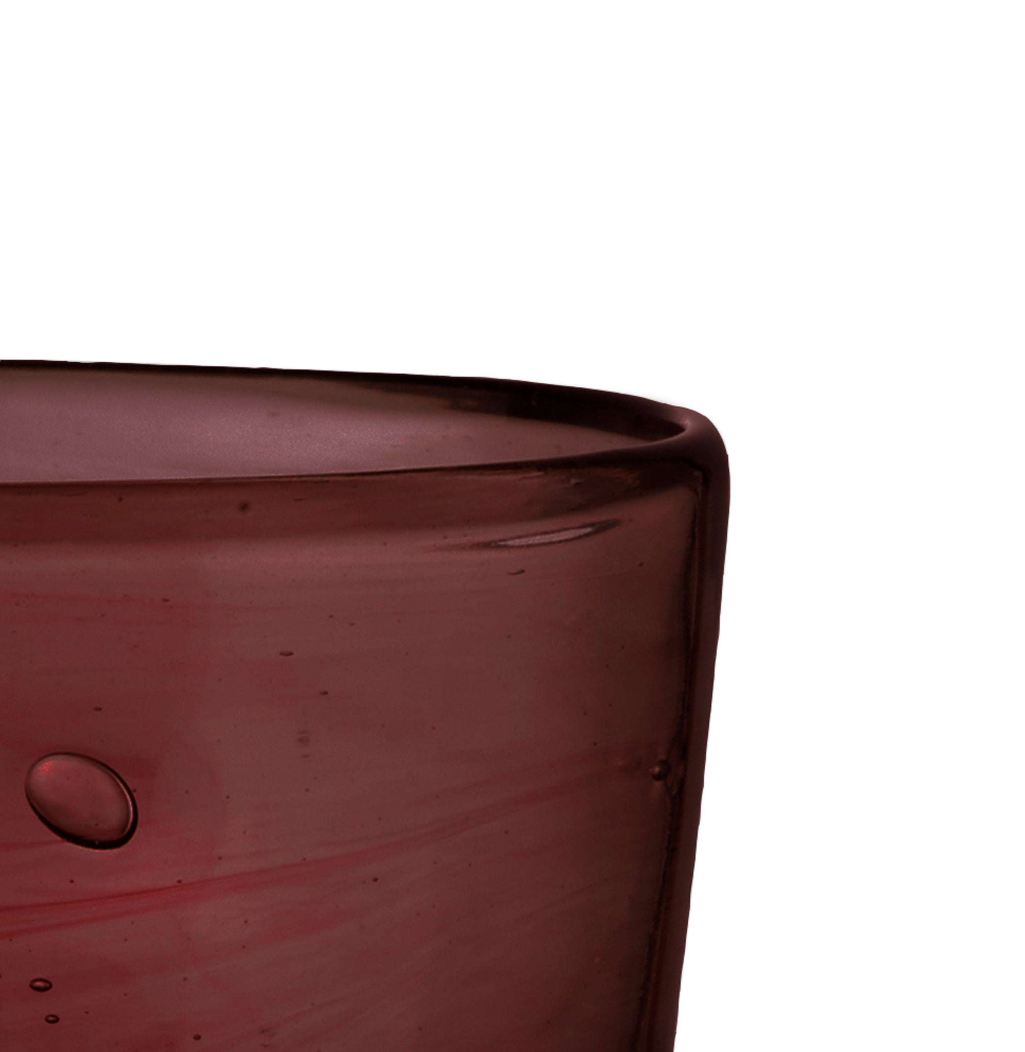 Handblown Glass Votive in Raspberry Red, 40ml