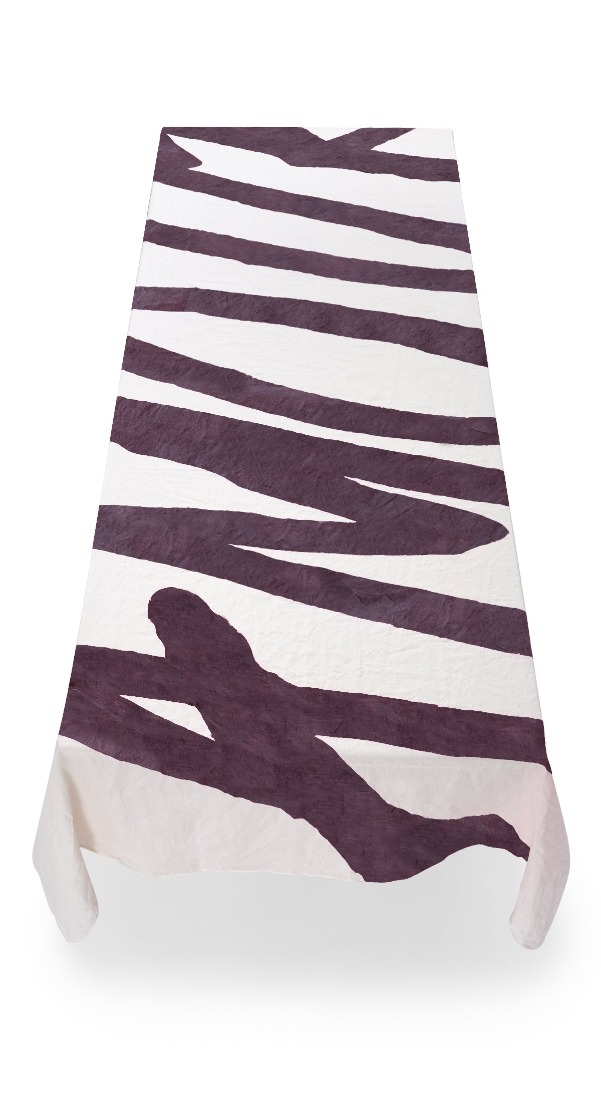Bespoke Word Linen Tablecloth in Grape Purple
