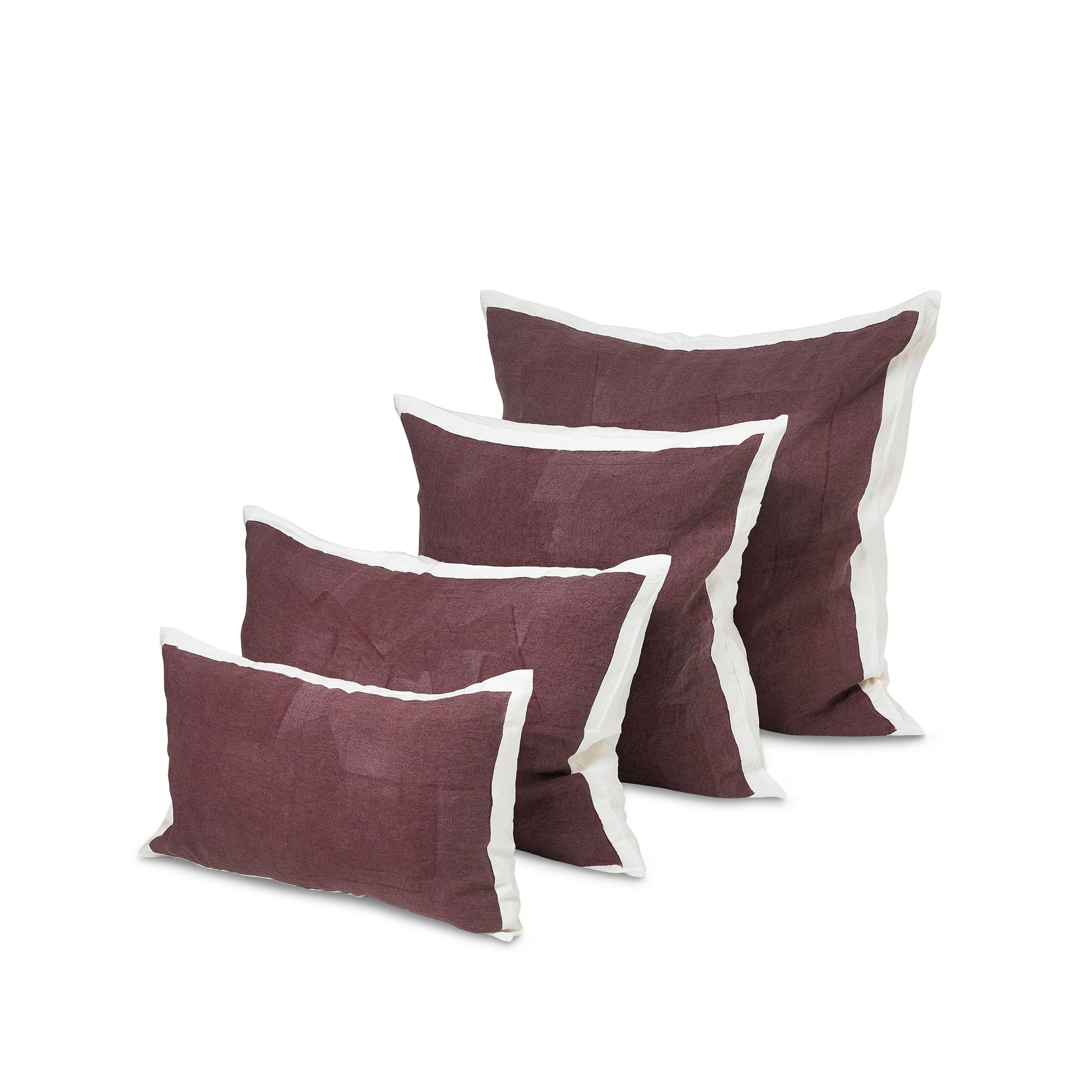 Hand Painted Linen Cushion in Grape, 60cm x 60cm
