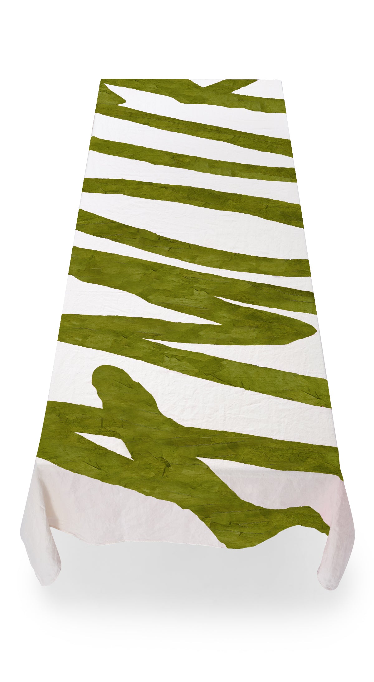 Bespoke Word Linen Tablecloth in Avocado Green