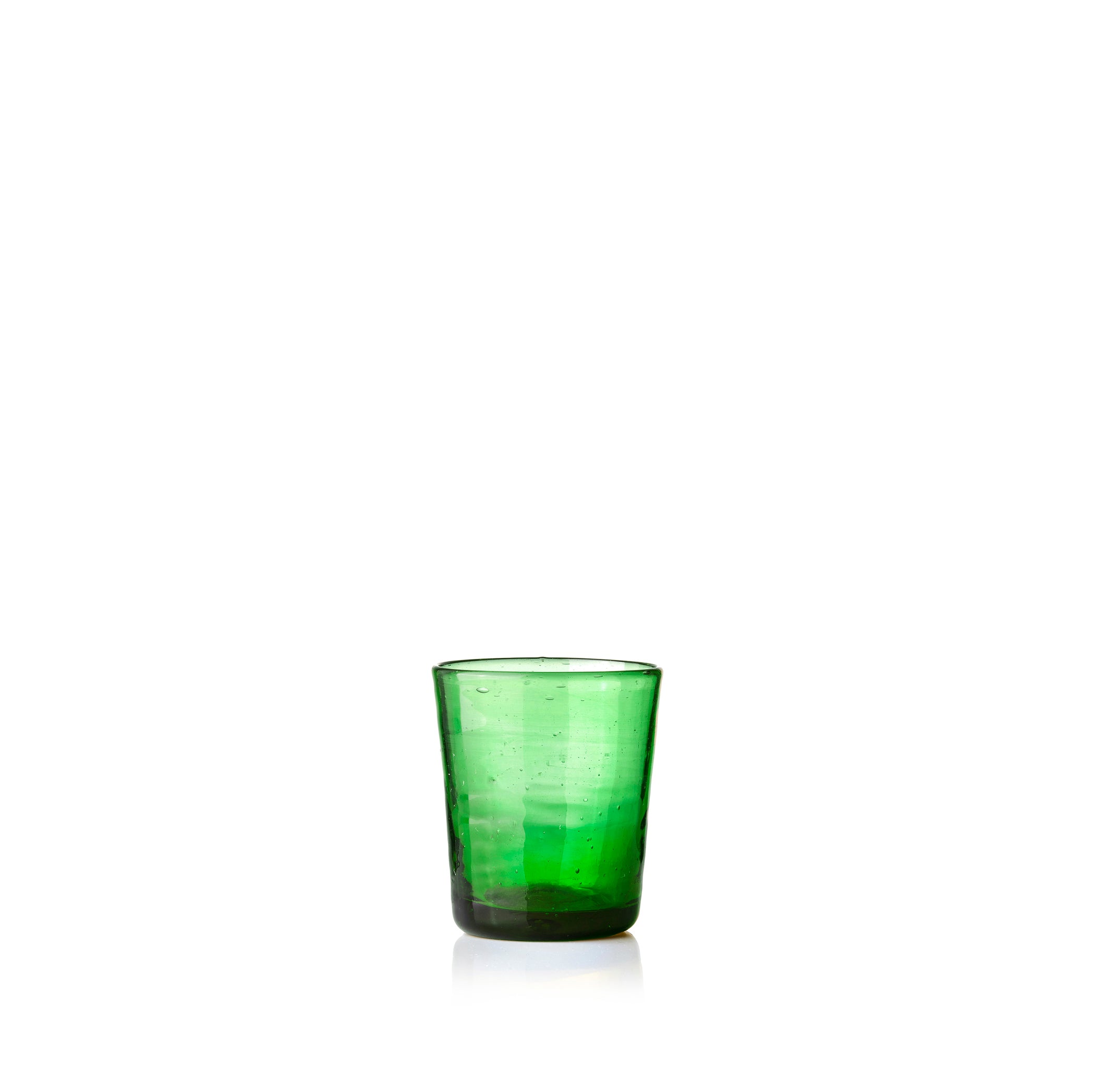 Handblown Glass Votive in Green, 40ml